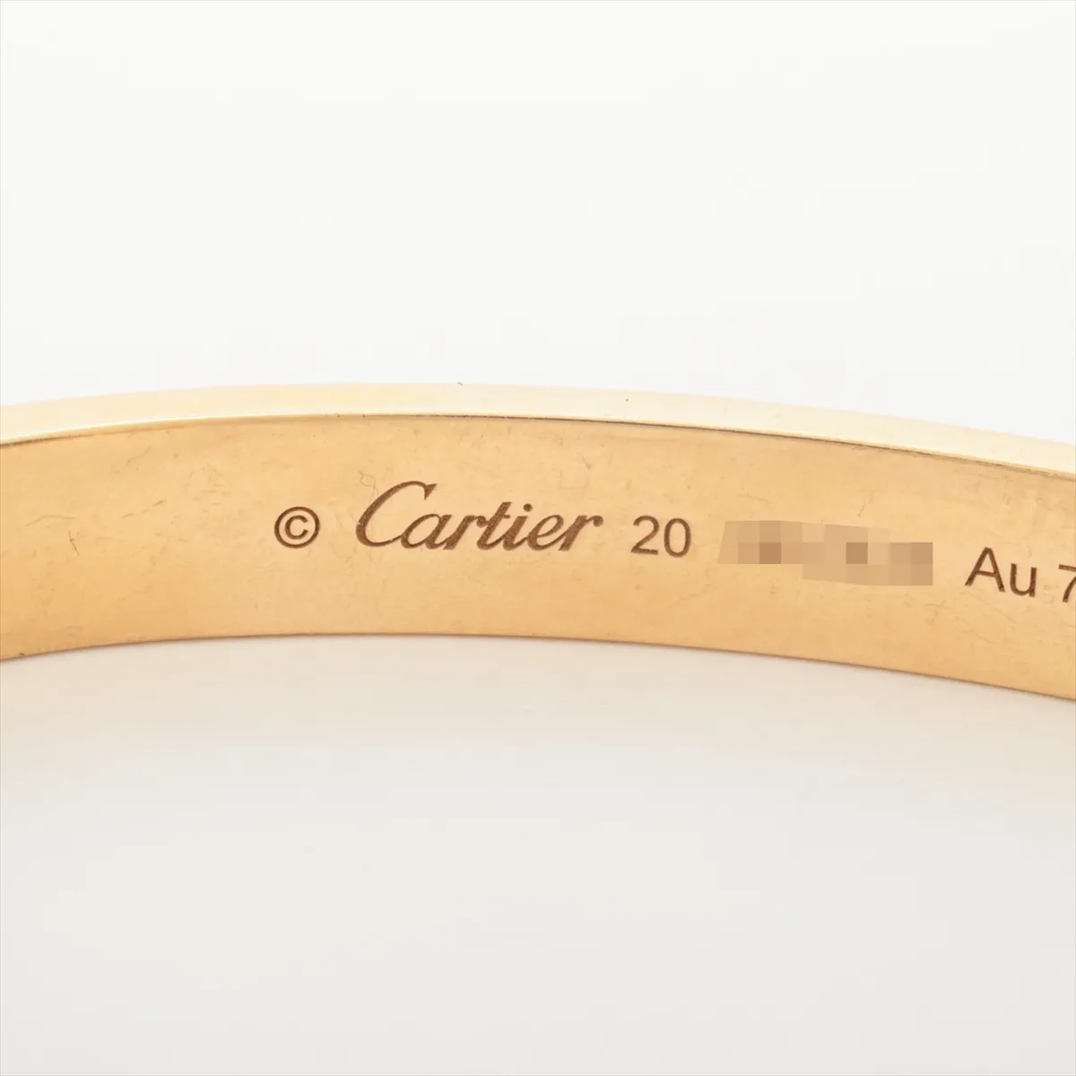 Love Open Bangle Bracelet 750 (Yellow Gold) 27.2g 20 GKZ833 (Dents) — view 6