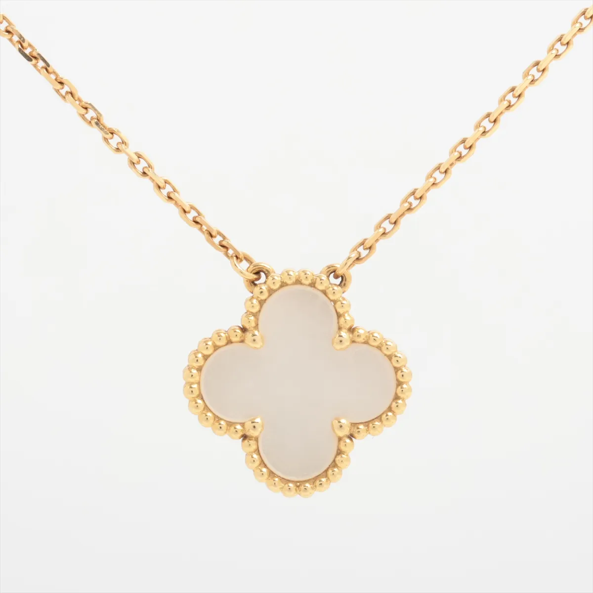 Vintage Alhambra Shell Necklace, 750 (Yellow Gold), 5.4g, JB135346. Some stone — view 2