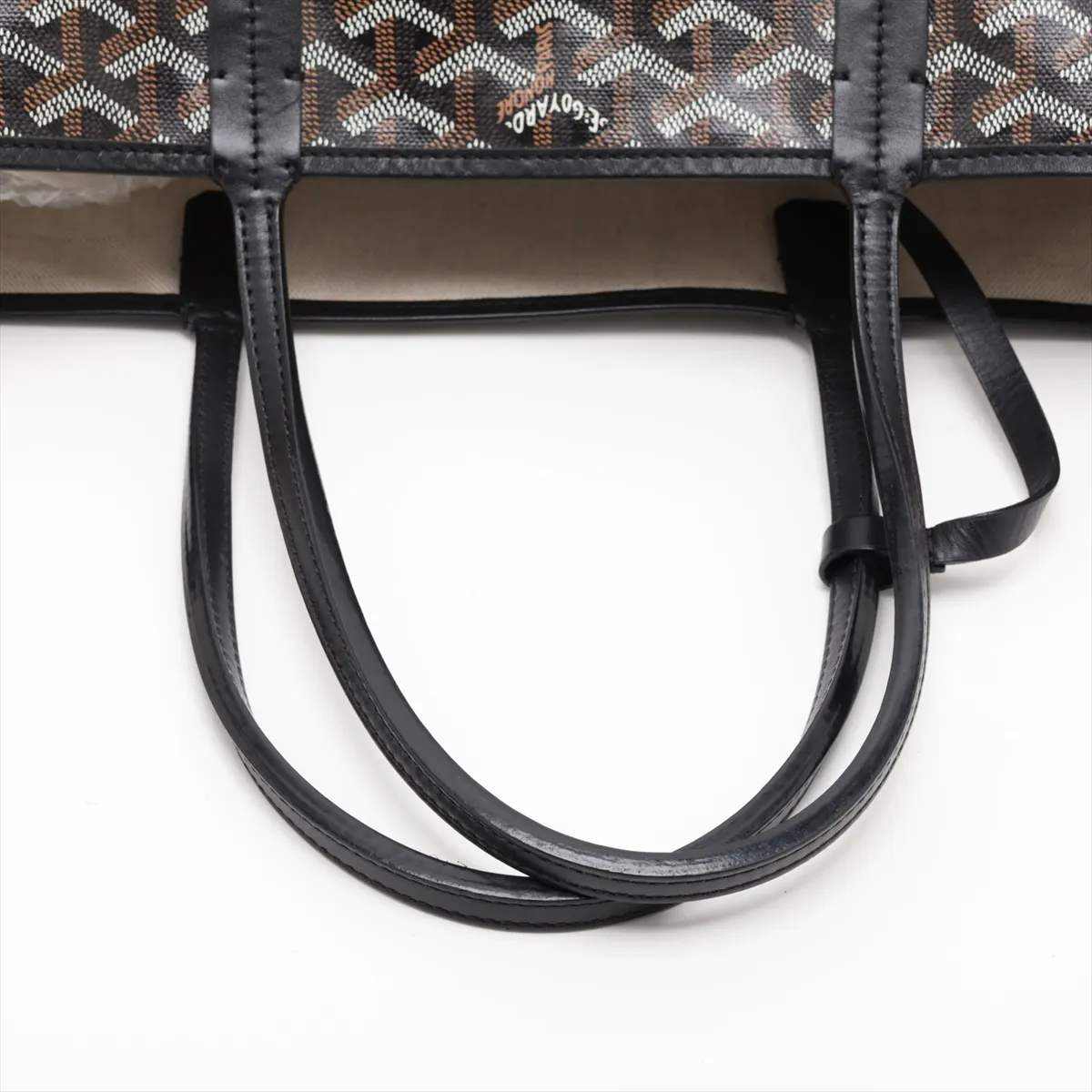 Saint Louis PM PVC x Leather Tote Bag, Black — view 5