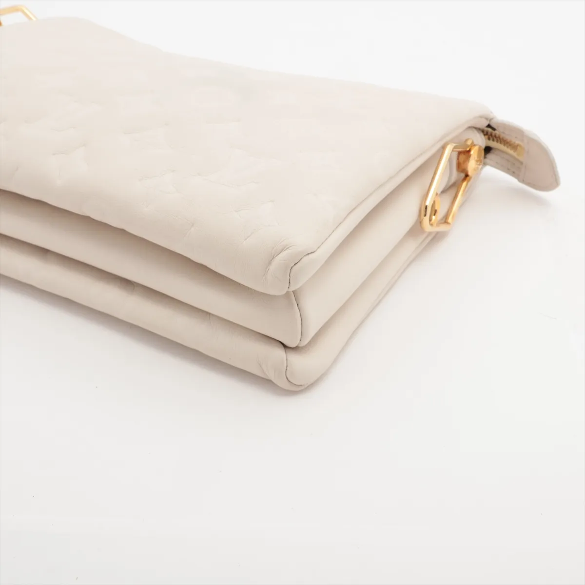 Monogram Embossed Couchon PM M21262 PL0261 White (Strap not included) RFID responsive. — view 3