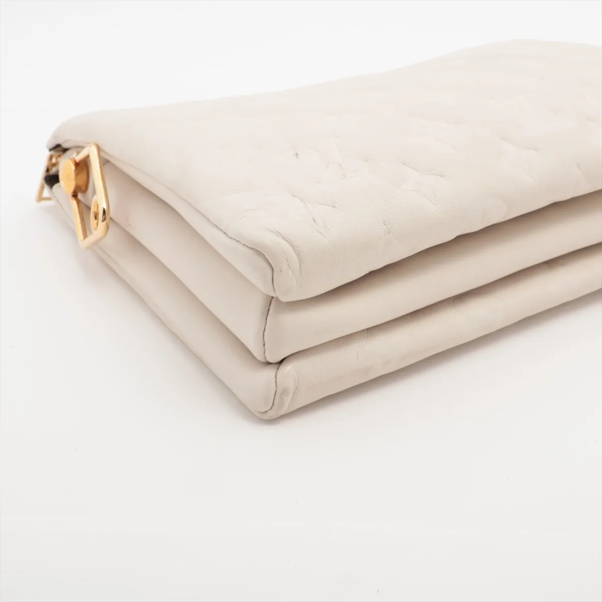 Monogram Embossed Couchon PM M21262 PL0261 White (Strap not included) RFID responsive. — view 4