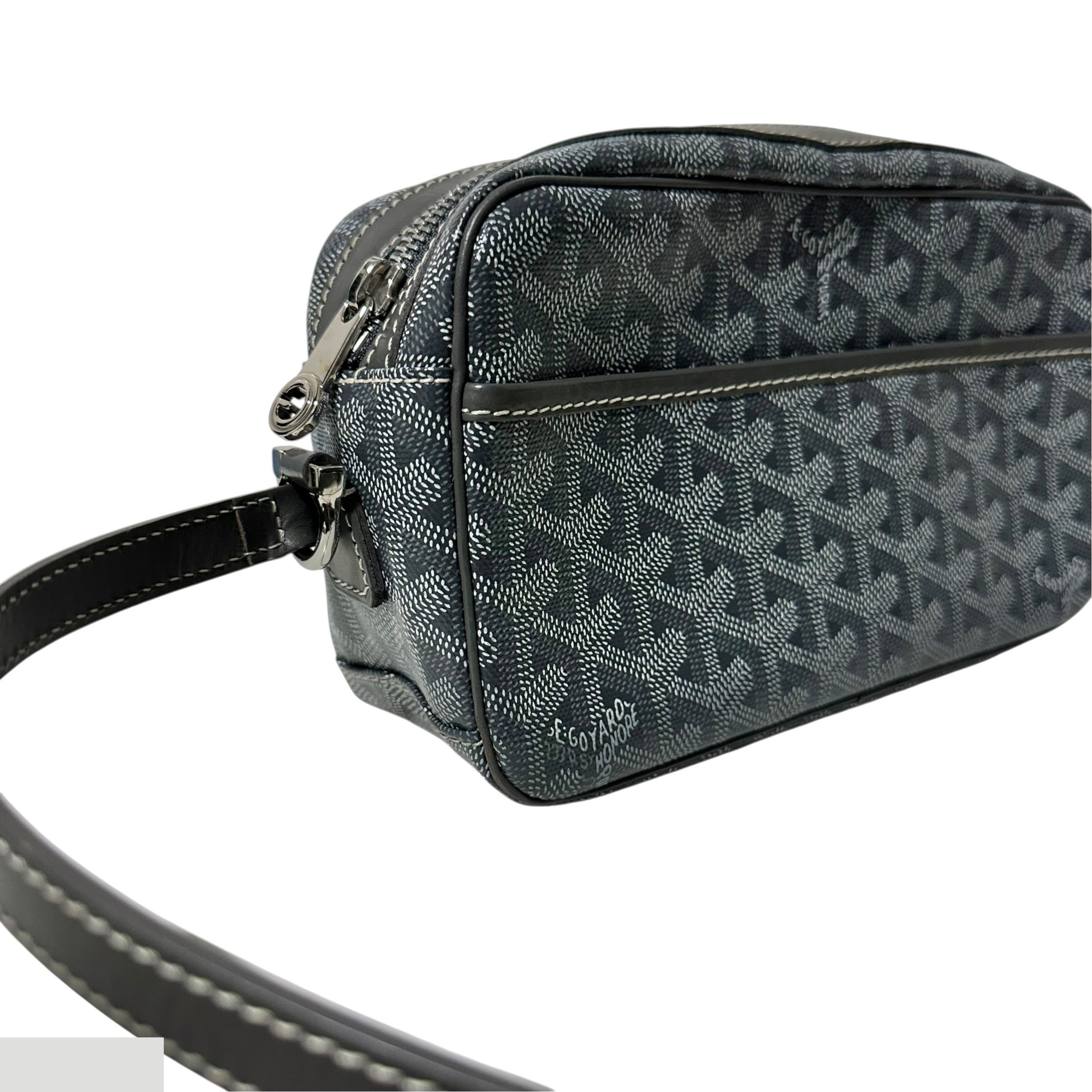 Cup Veil PM Shoulder Bag, Herringbone Print, Gray — view 2