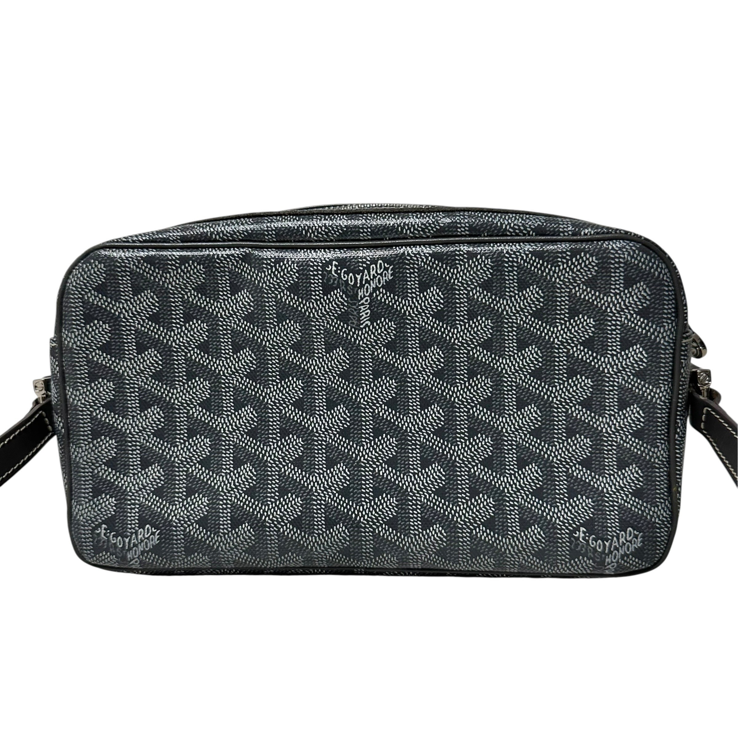 Cup Veil PM Shoulder Bag, Herringbone Print, Gray — view 3