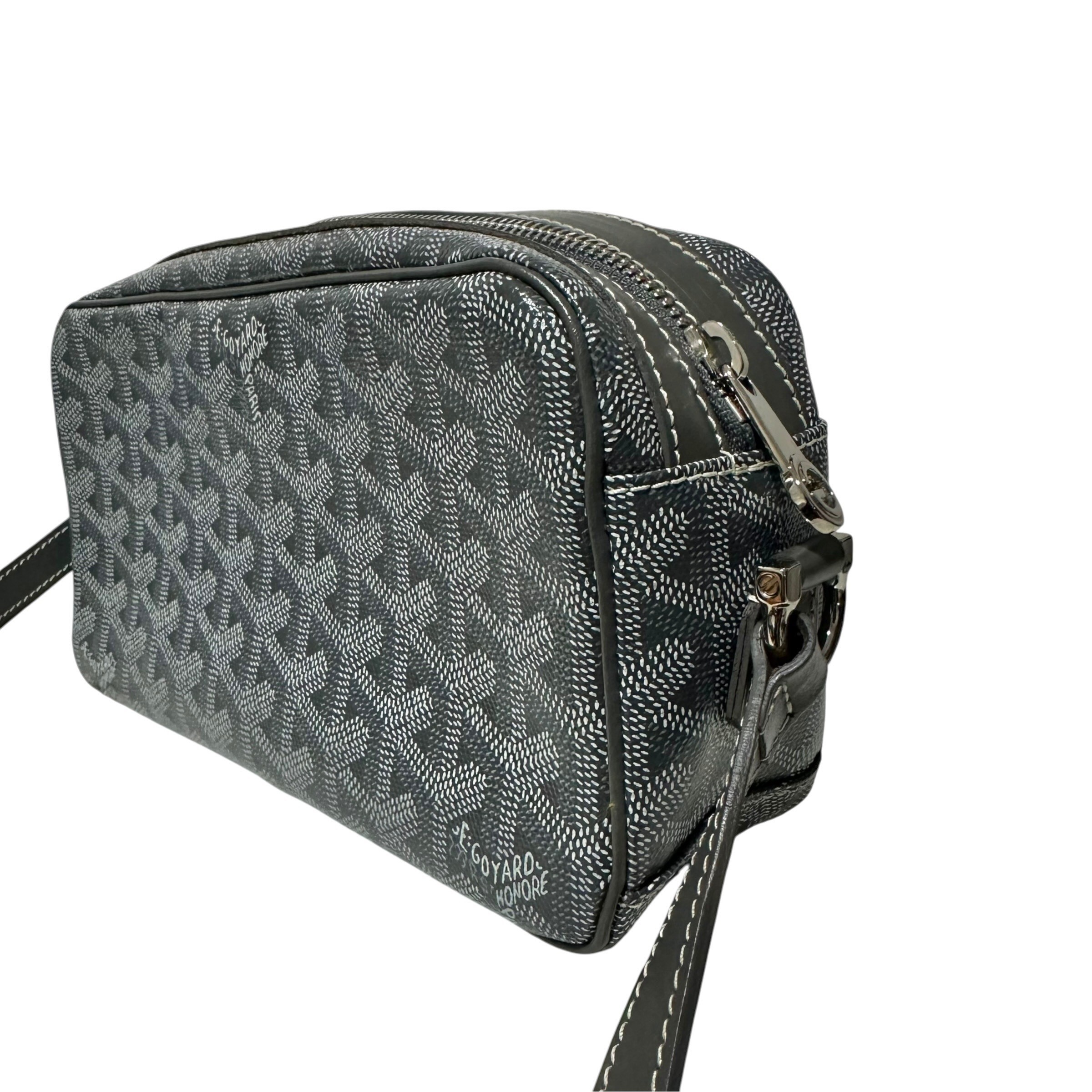 Cup Veil PM Shoulder Bag, Herringbone Print, Gray — view 4