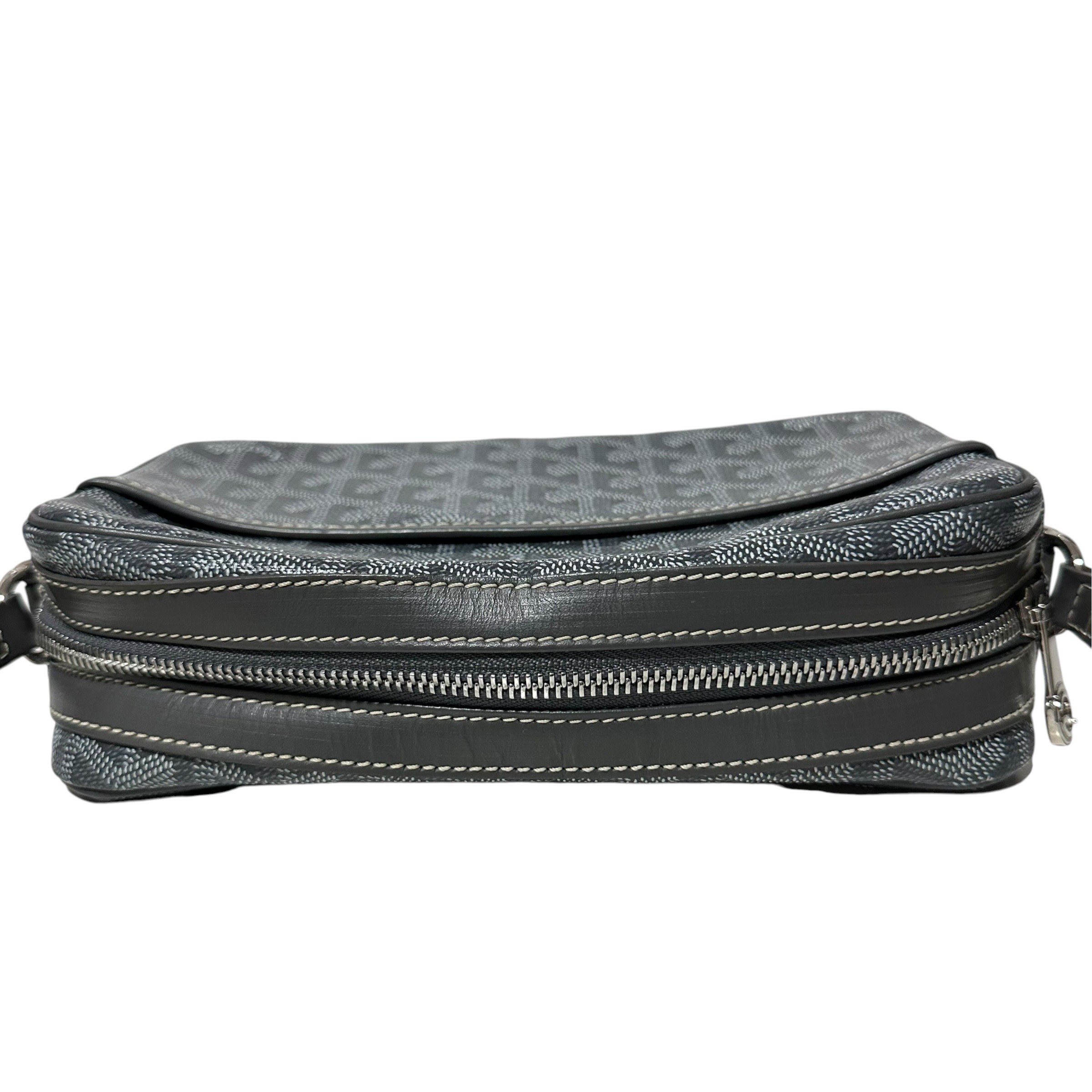 Cup Veil PM Shoulder Bag, Herringbone Print, Gray — view 5