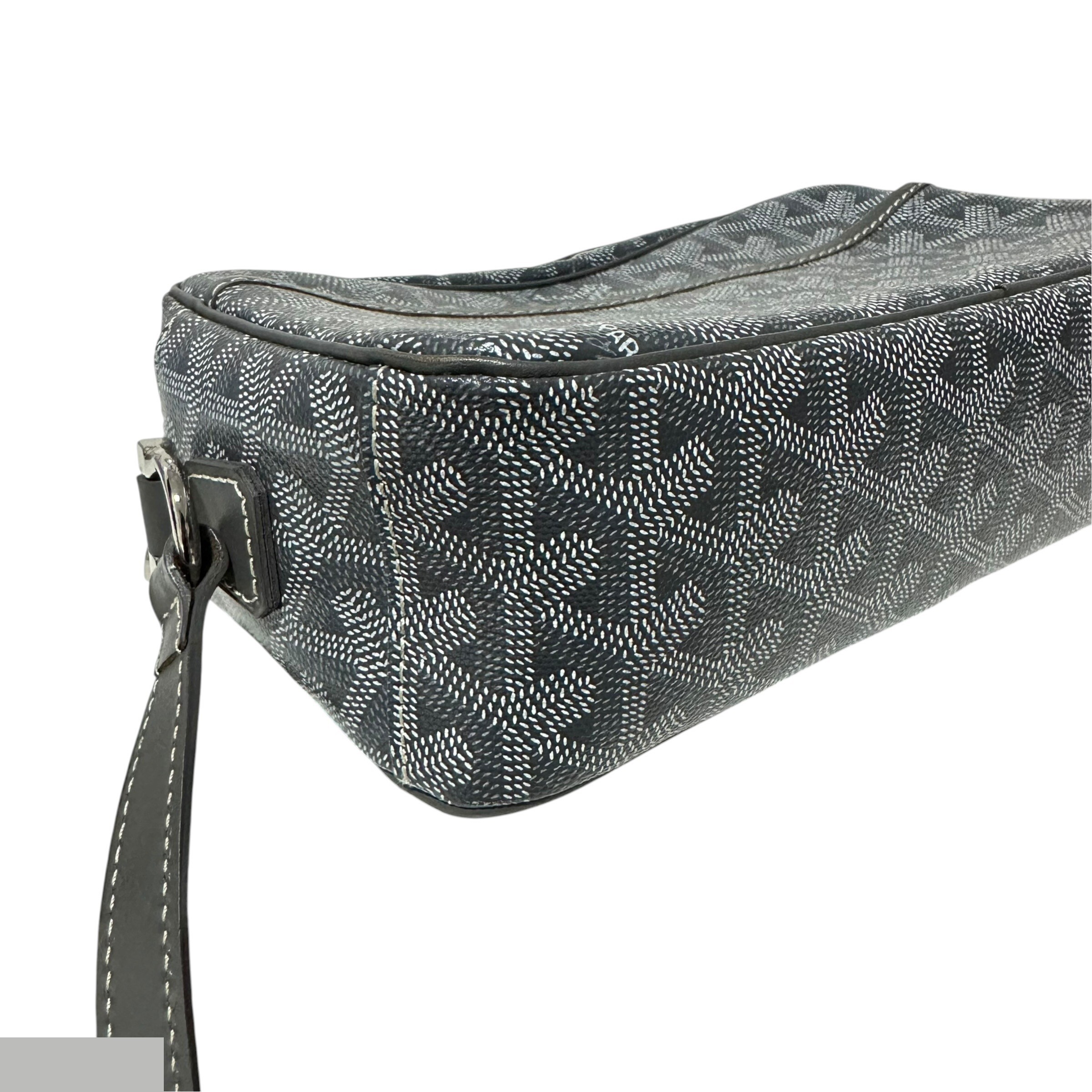 Cup Veil PM Shoulder Bag, Herringbone Print, Gray — view 6