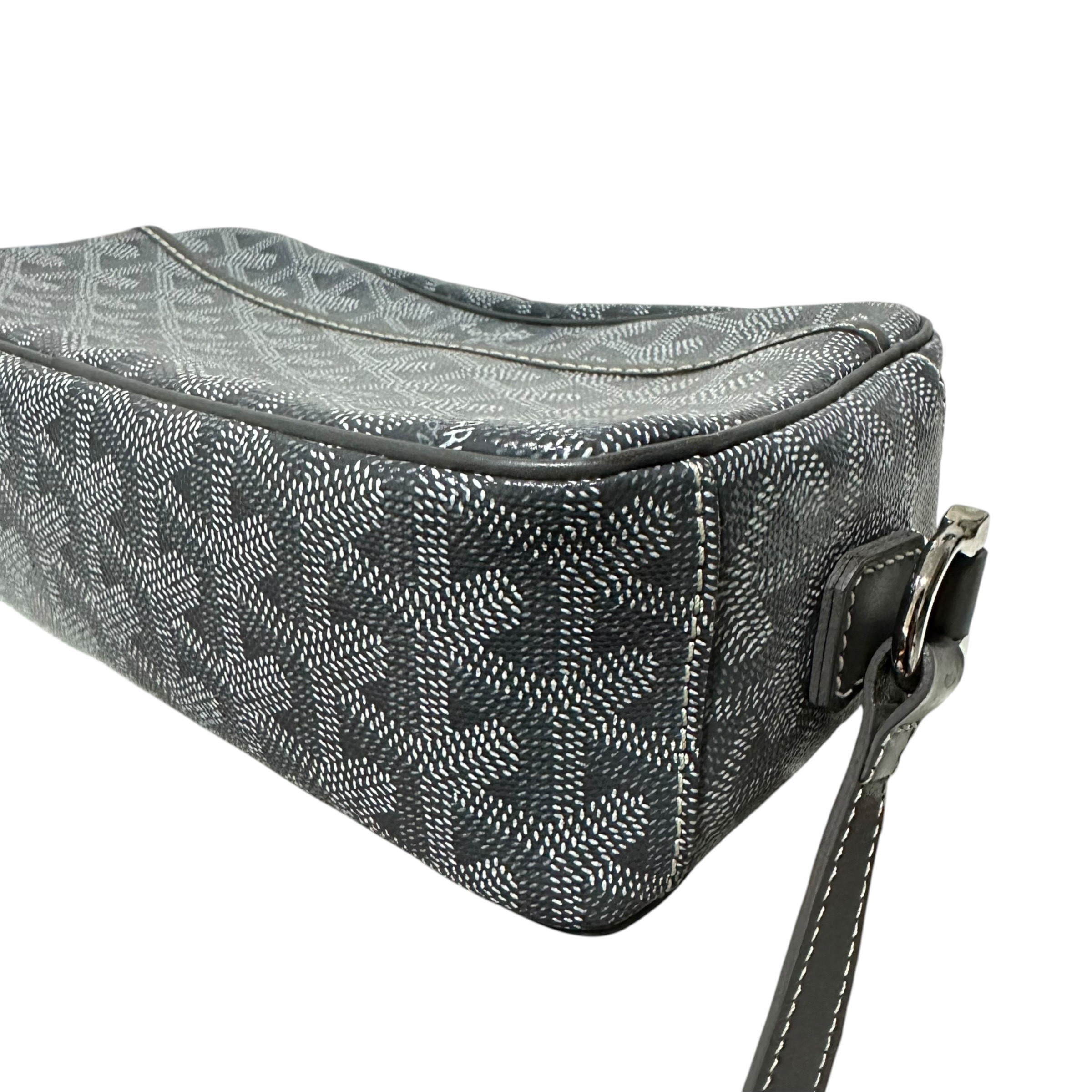 Cup Veil PM Shoulder Bag, Herringbone Print, Gray — view 7
