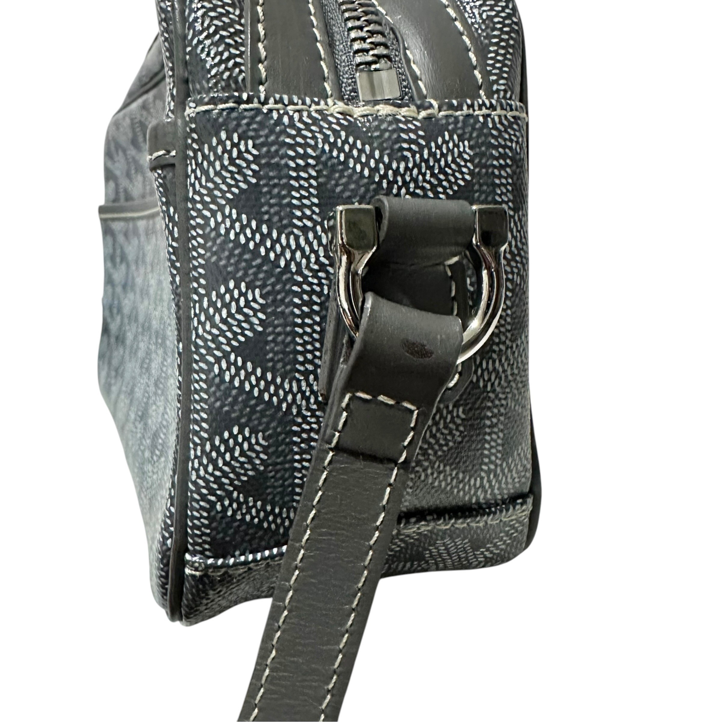 Cup Veil PM Shoulder Bag, Herringbone Print, Gray — view 8