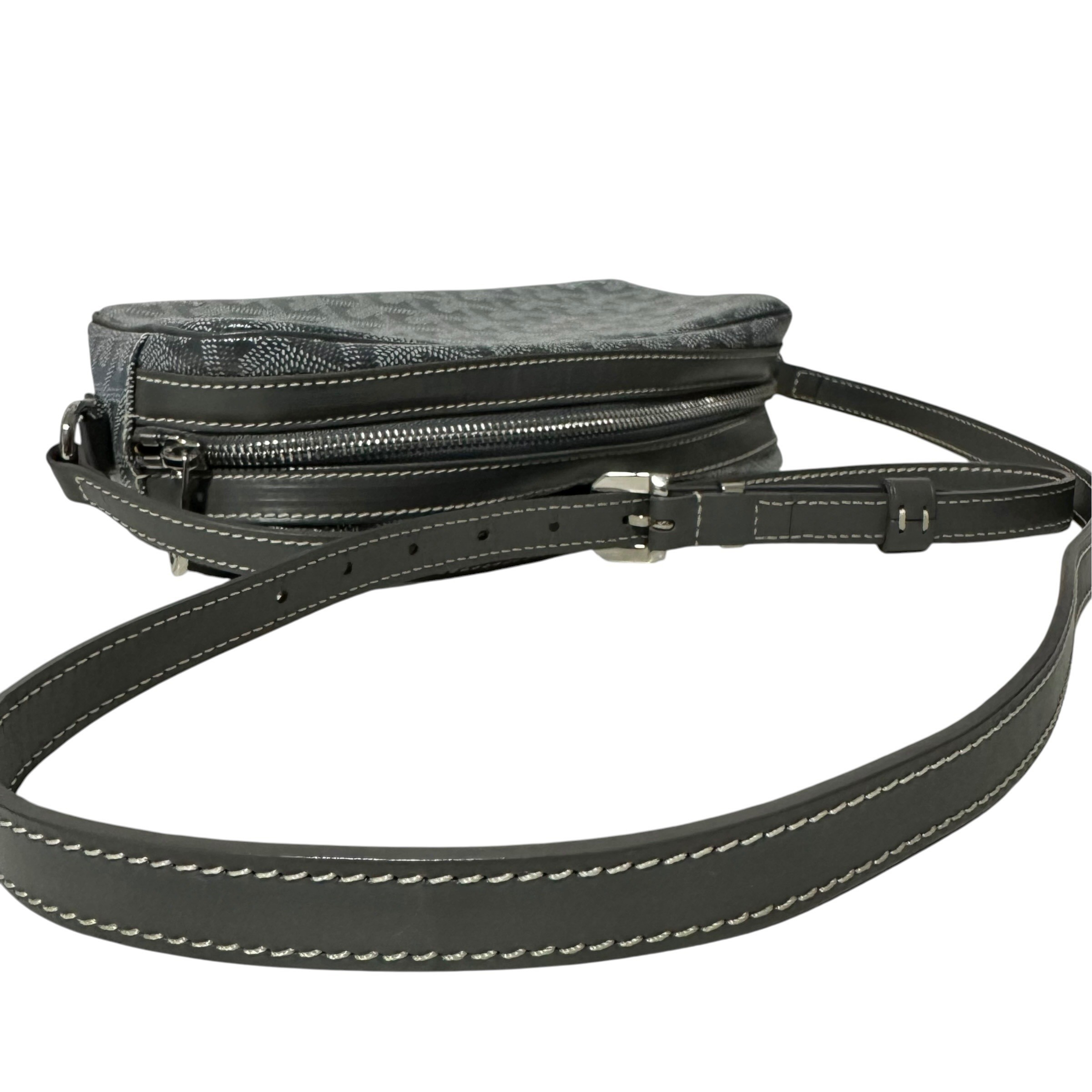 Cup Veil PM Shoulder Bag, Herringbone Print, Gray — view 9