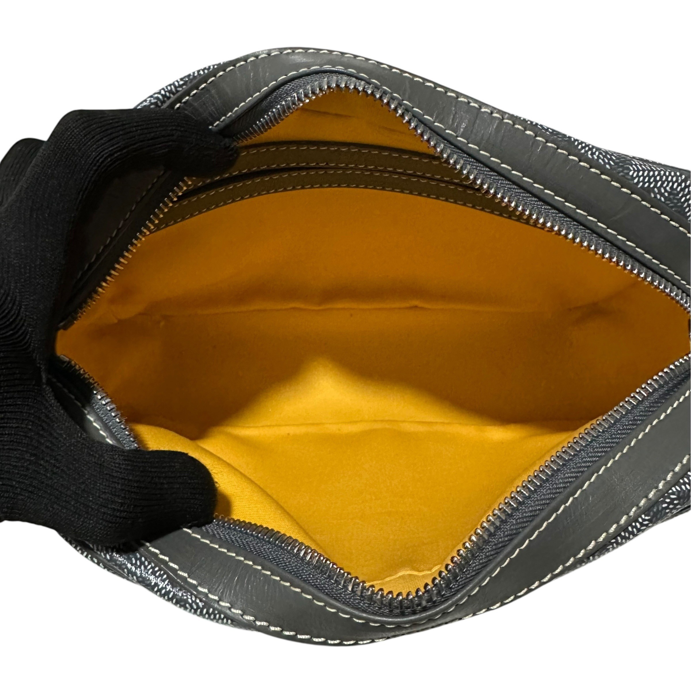 Cup Veil PM Shoulder Bag, Herringbone Print, Gray — view 10