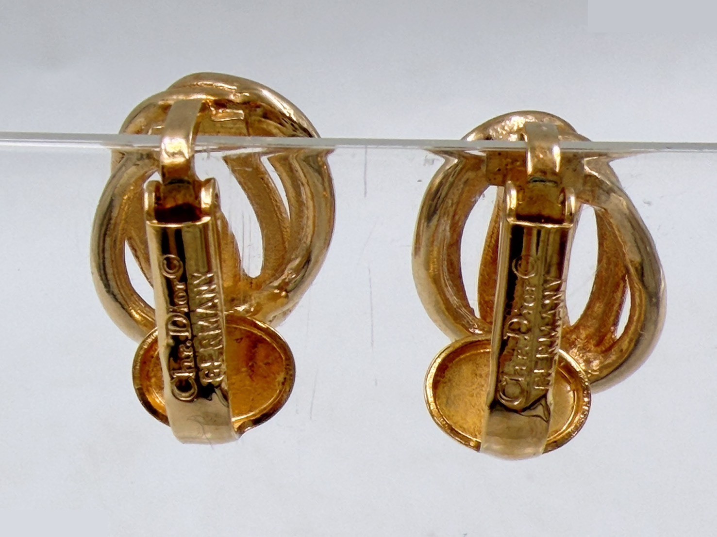 Gold-colored earrings — view 4