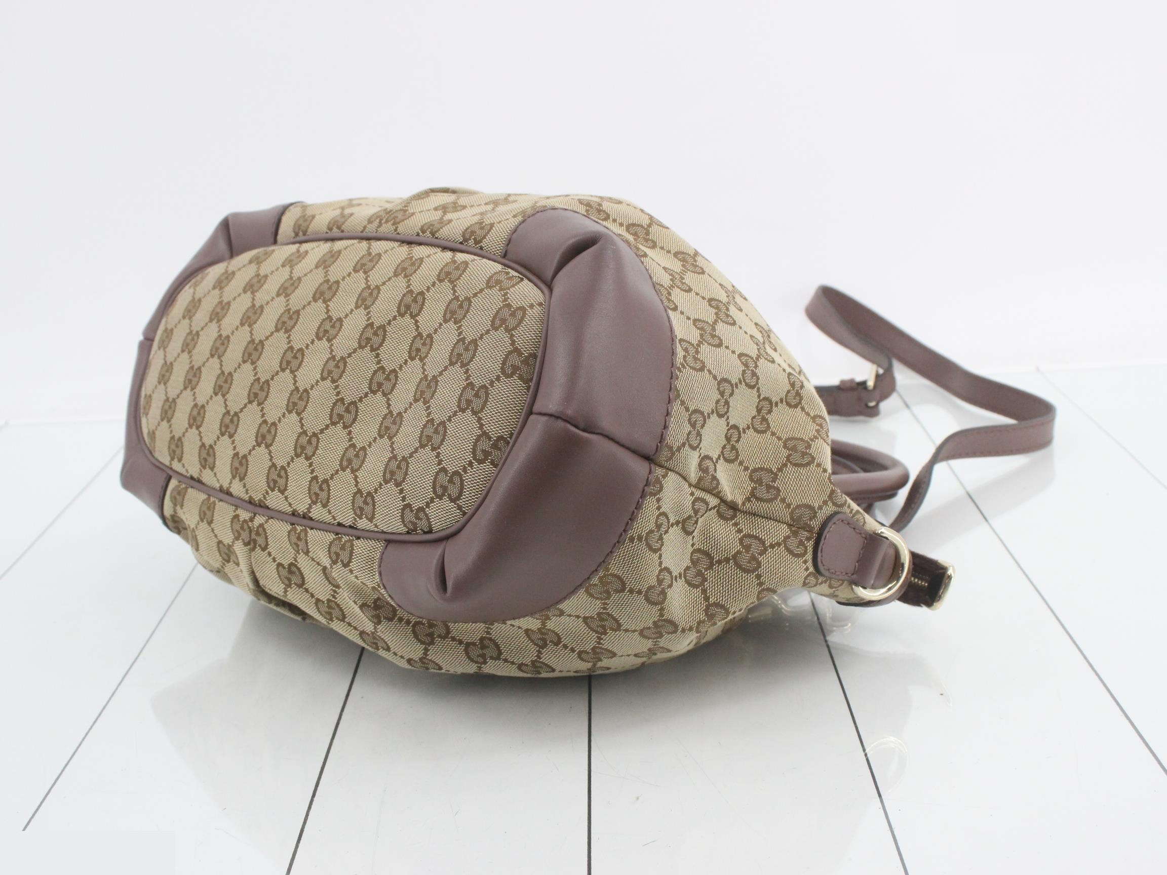 GG Canvas Sukey Tote Bag with Shoulder Strap, Beige — view 6