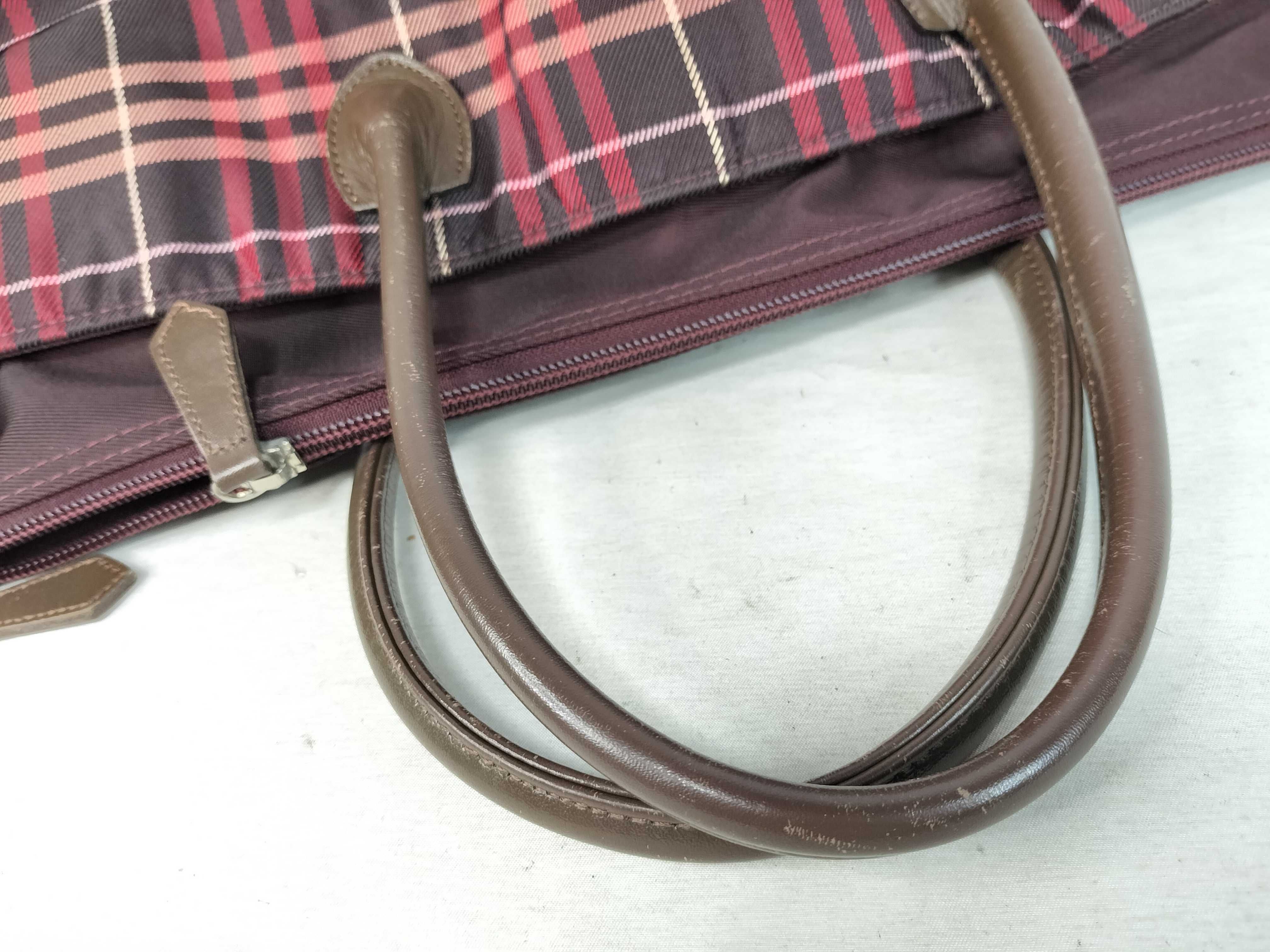 Blue Label Burberry Nova Check Red Tote Bag — view 3