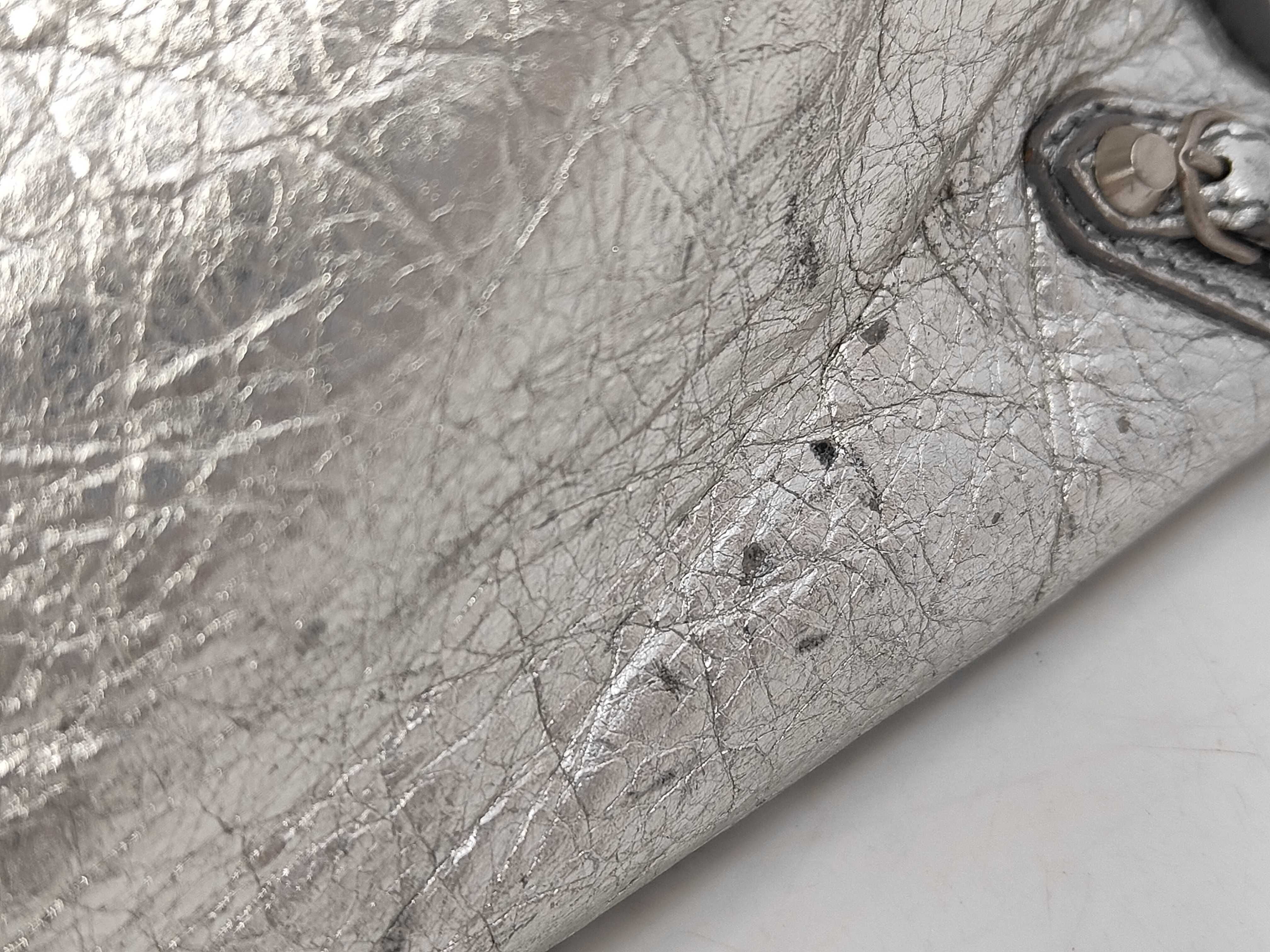 The Paper Mini Leather 2-Way Handbag, Silver, 370926 (Bag) — view 12