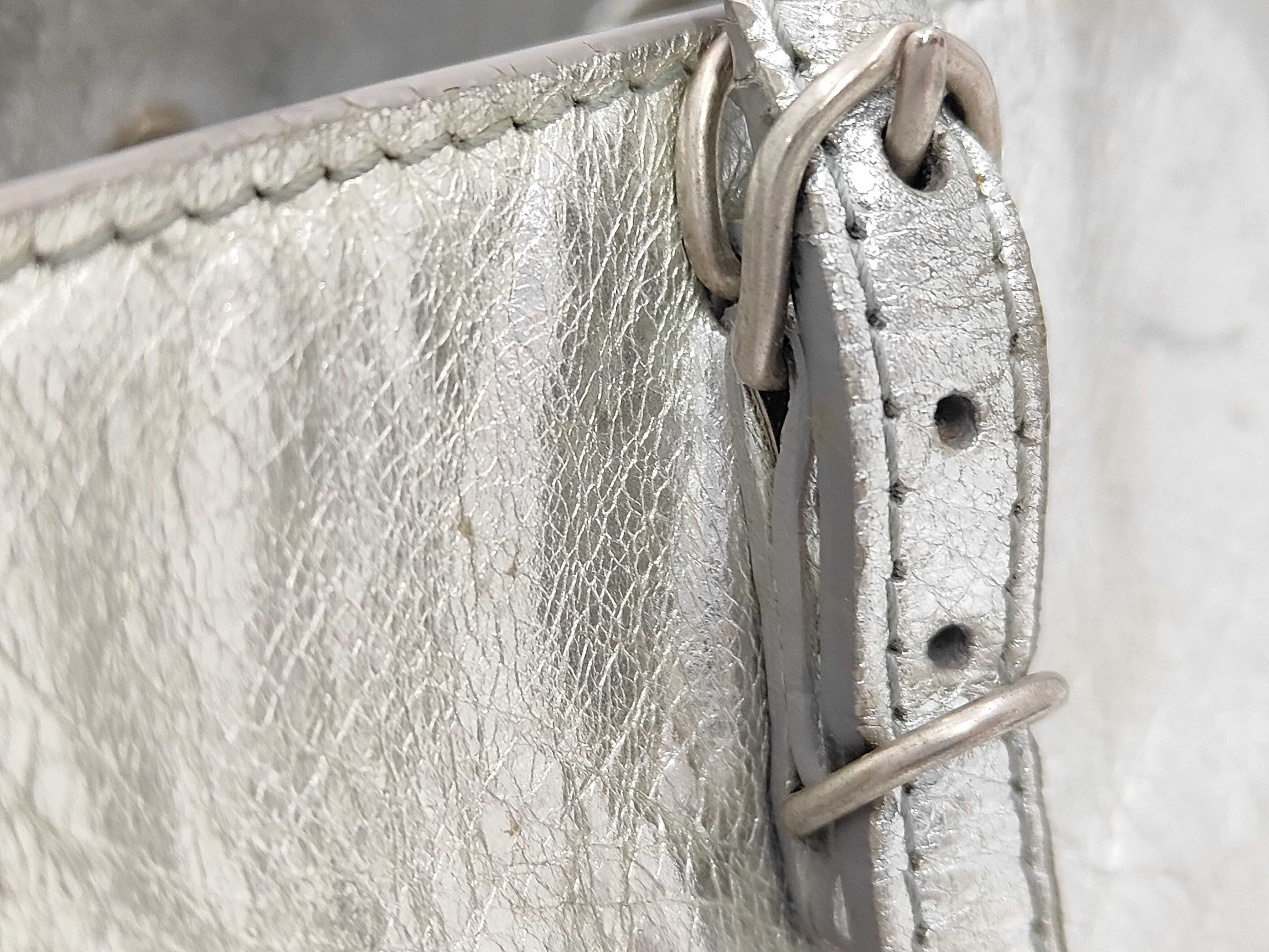 The Paper Mini Leather 2-Way Handbag, Silver, 370926 (Bag) — view 3