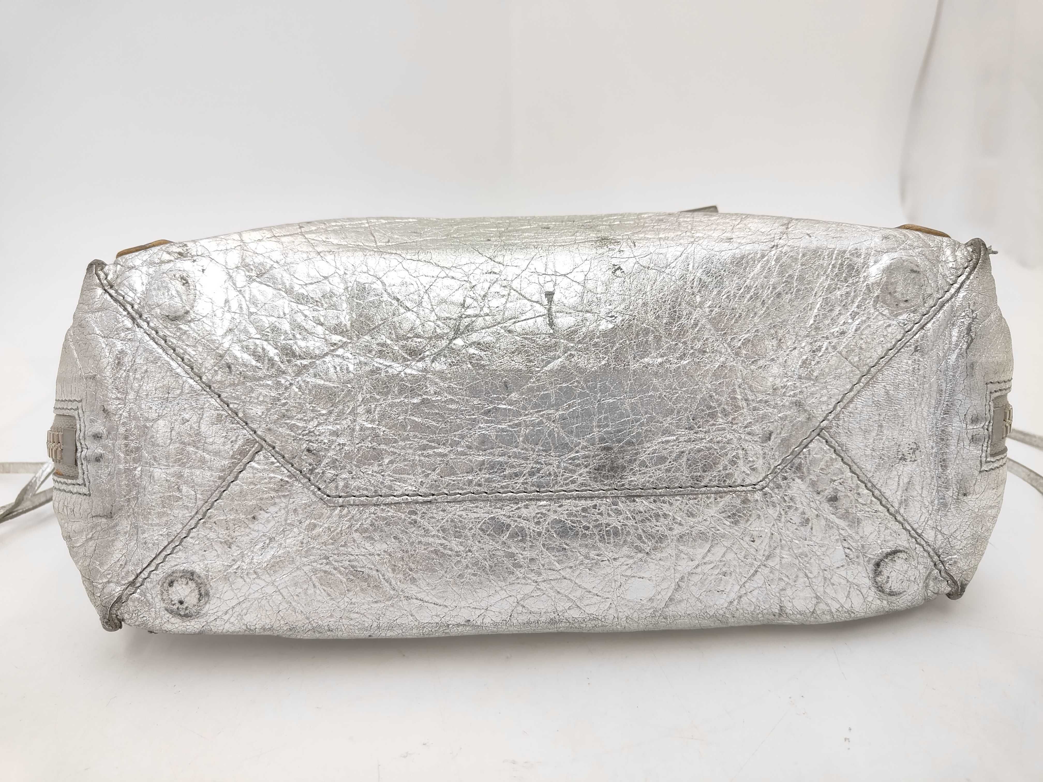 The Paper Mini Leather 2-Way Handbag, Silver, 370926 (Bag) — view 8