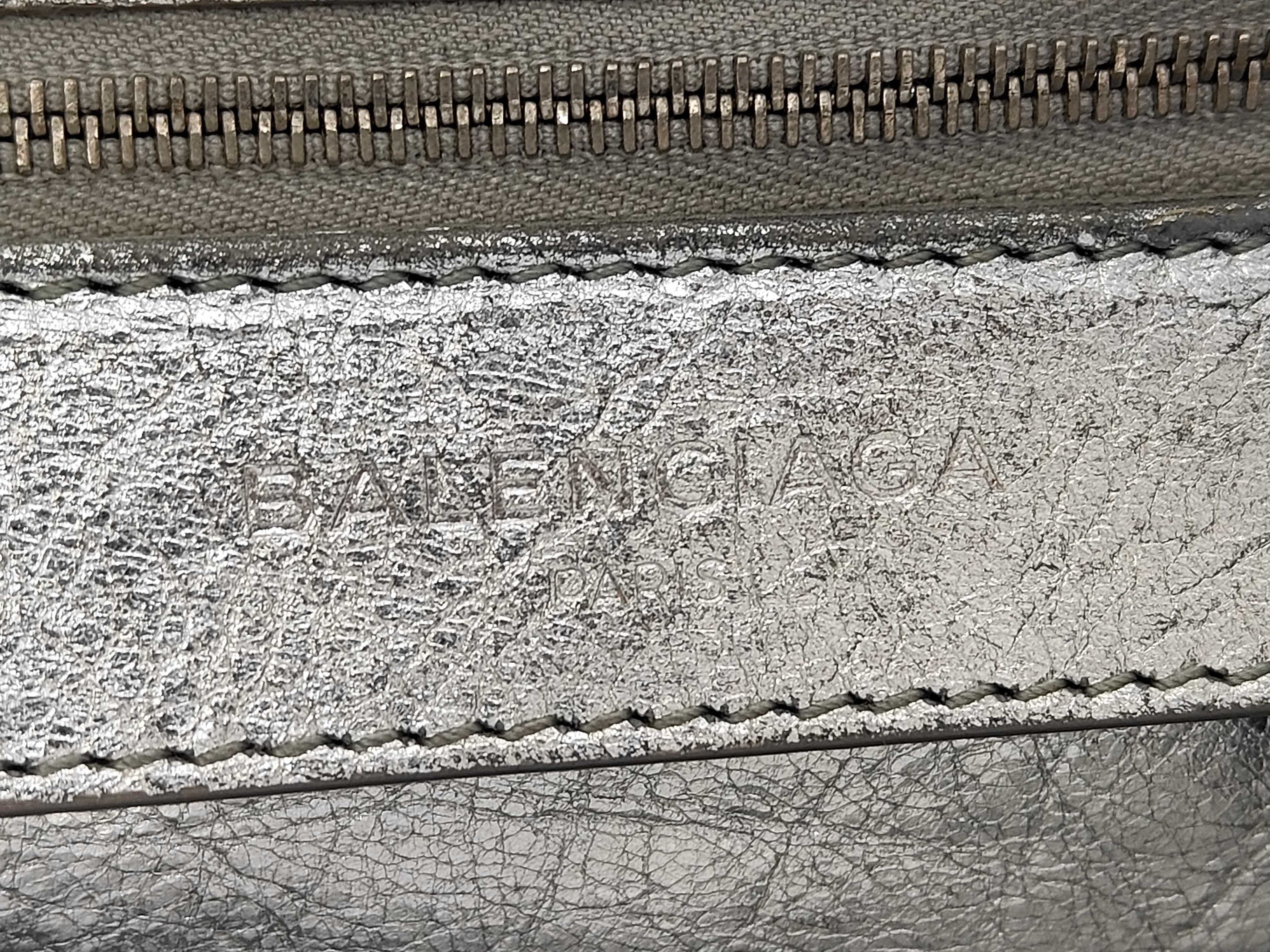 The Paper Mini Leather 2-Way Handbag, Silver, 370926 (Bag) — view 10