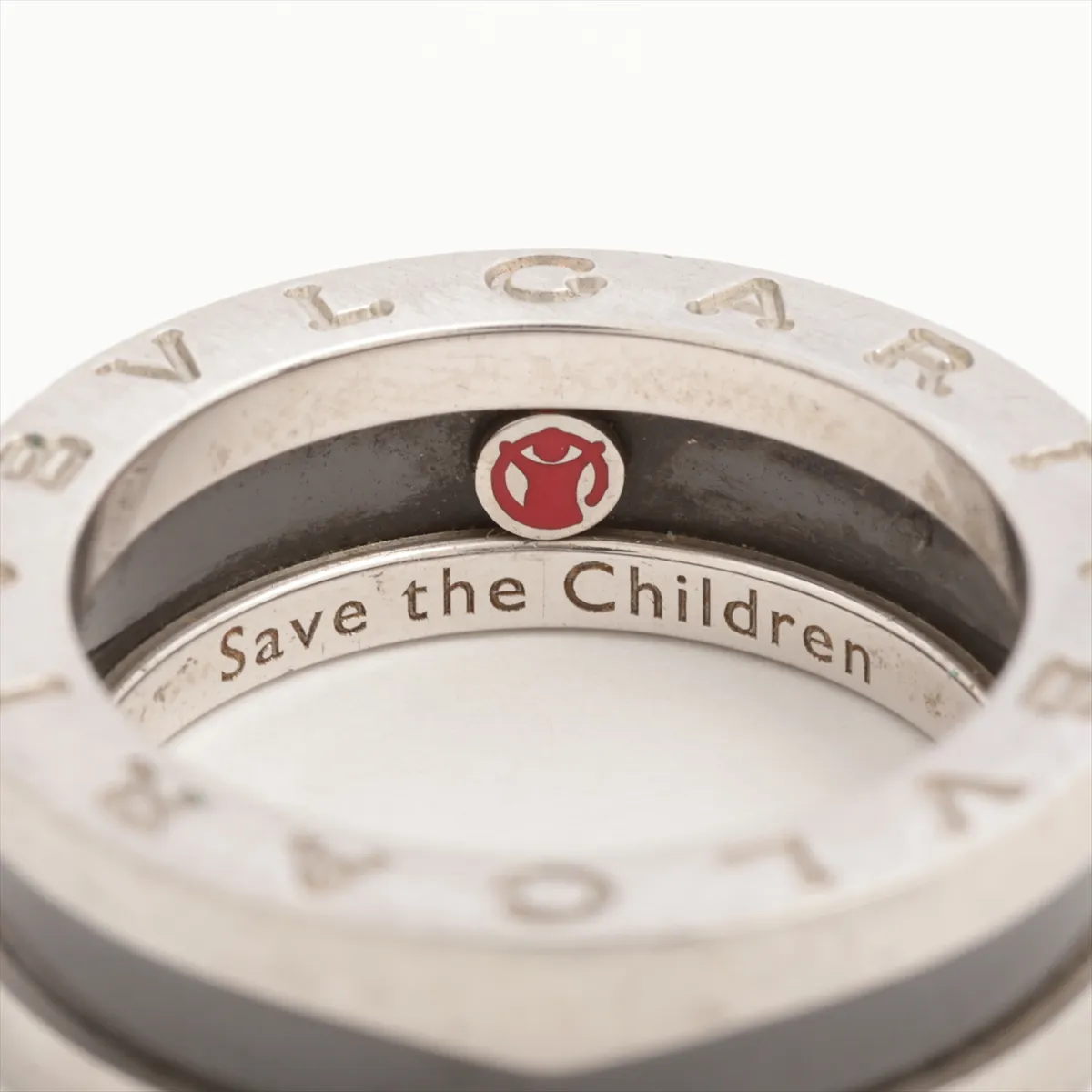 B.Zero1 Save the Children Charity Ring 51 925 x Black Ceramic 6.5g Black x Silver — view 3
