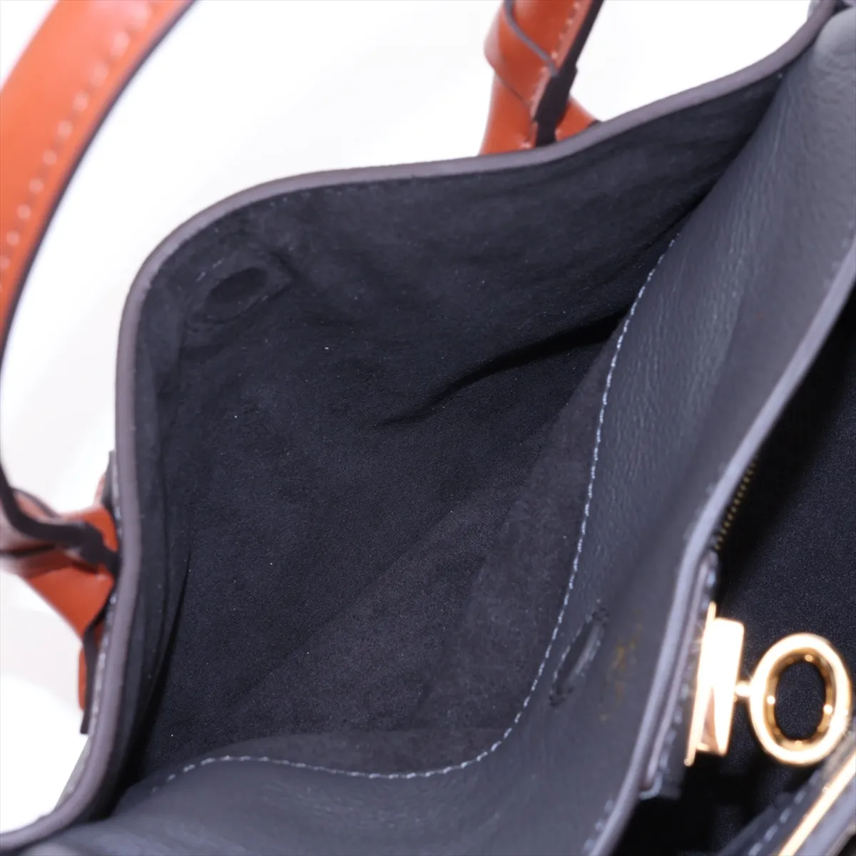 Monogram x Leather On My Side MM M56550 Gray x Brown (RFID detected) — view 12