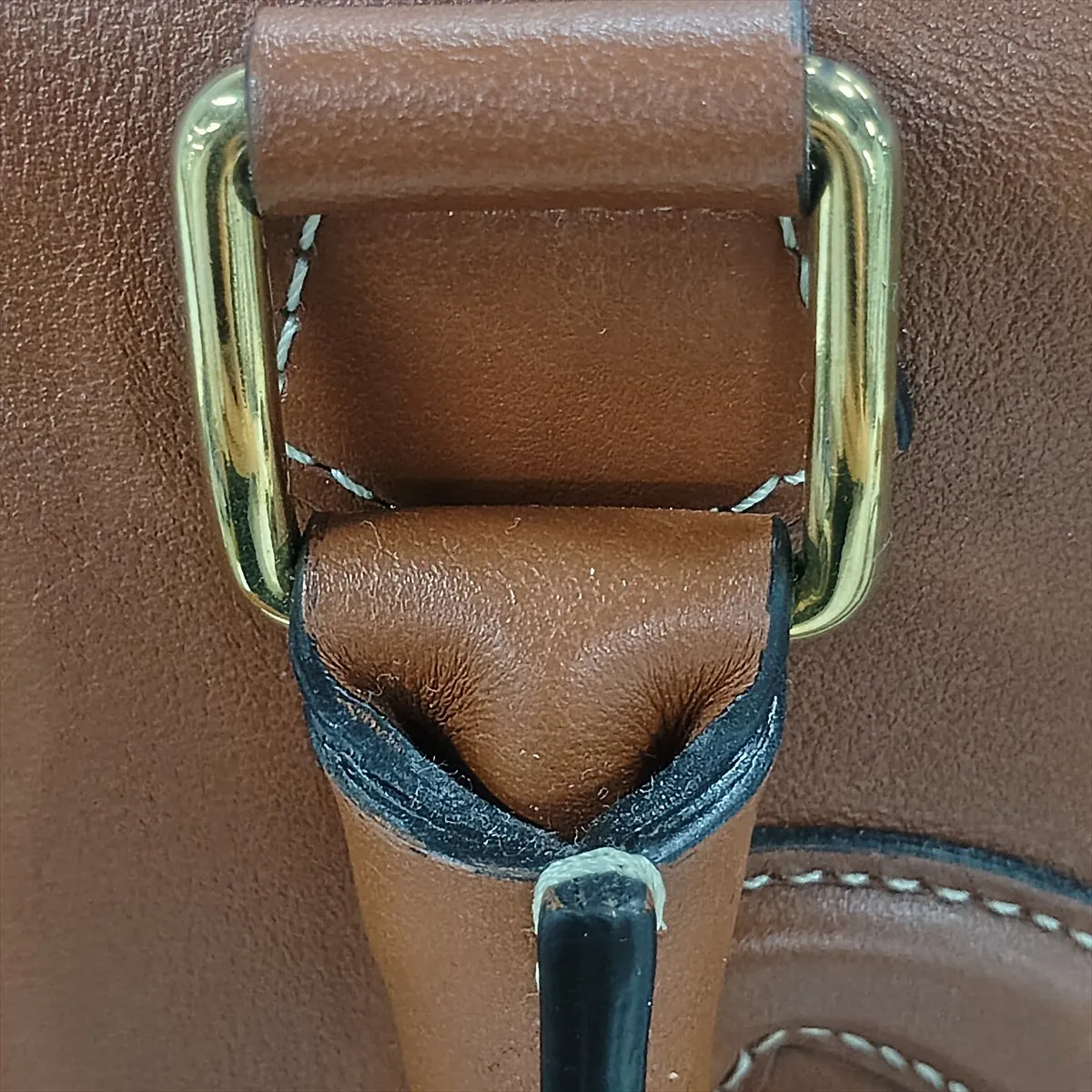 Cuir Triomphe Small Boston Leather 2-Way Handbag, Brown — view 12