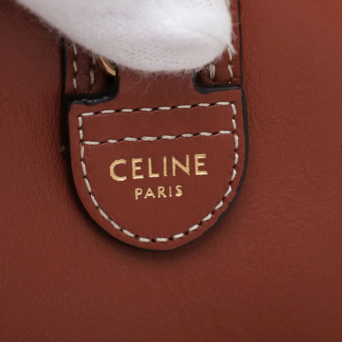 Cuir Triomphe Small Boston Leather 2-Way Handbag, Brown — view 10