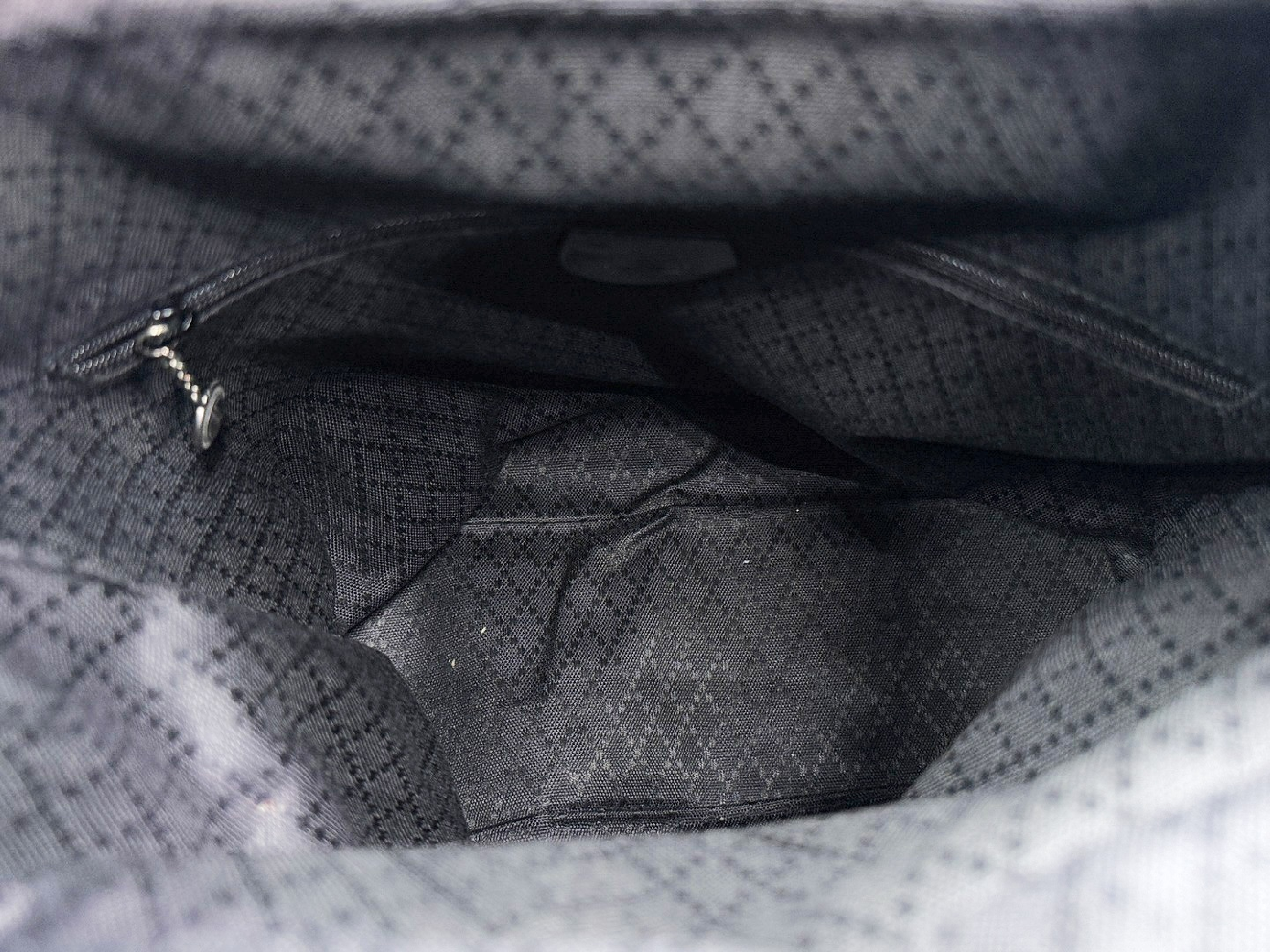 Bamboo 2-way strap tote bag, black with silver hardware, 002.2122. — view 9