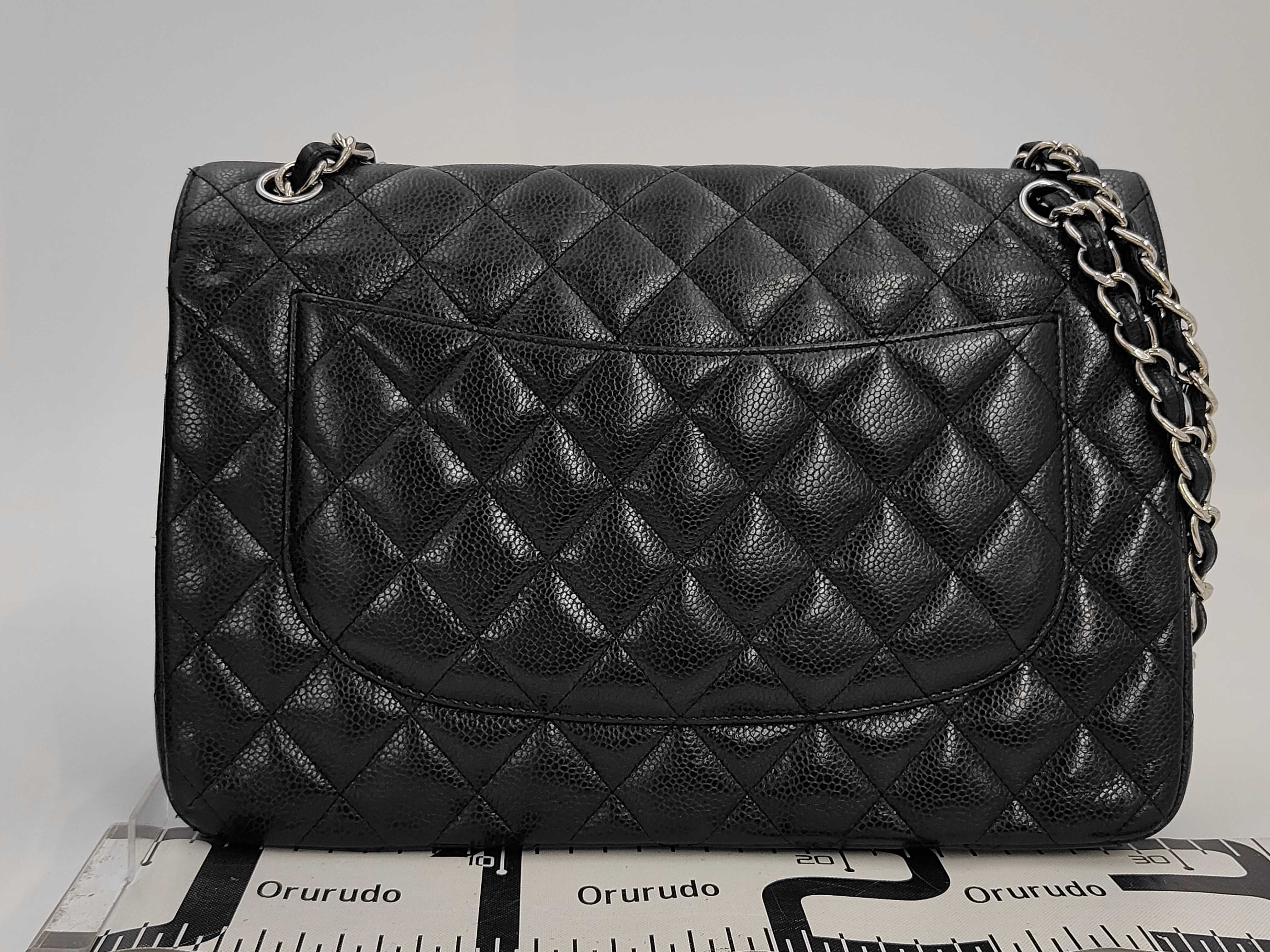 Matelassé 30 Caviar Skin Double Flap Shoulder Bag with Guarantee Card — view 2