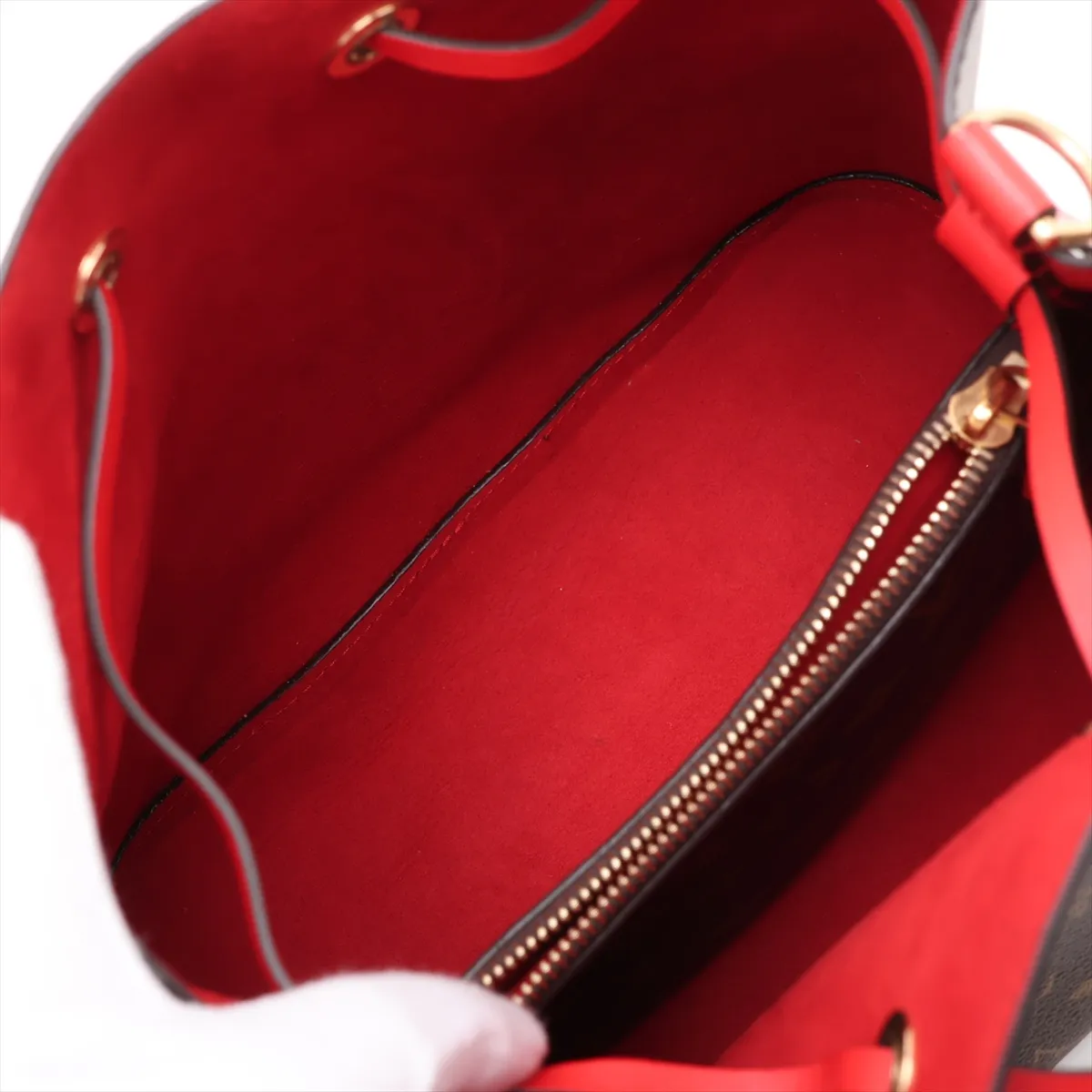 Monogram NeoNoe M44021 BE5220 Red x Brown (RFID detected) — view 6