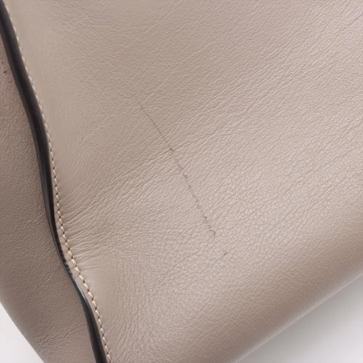 Peekaboo Regular Leather Handbag, Greige, 8BN290 — view 12