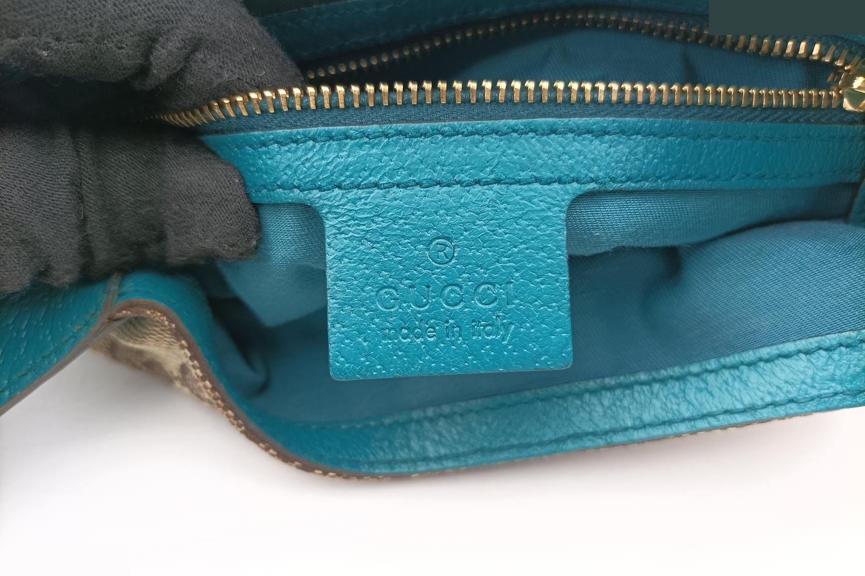 Jackie Canvas x Leather Khaki x Blue — view 7