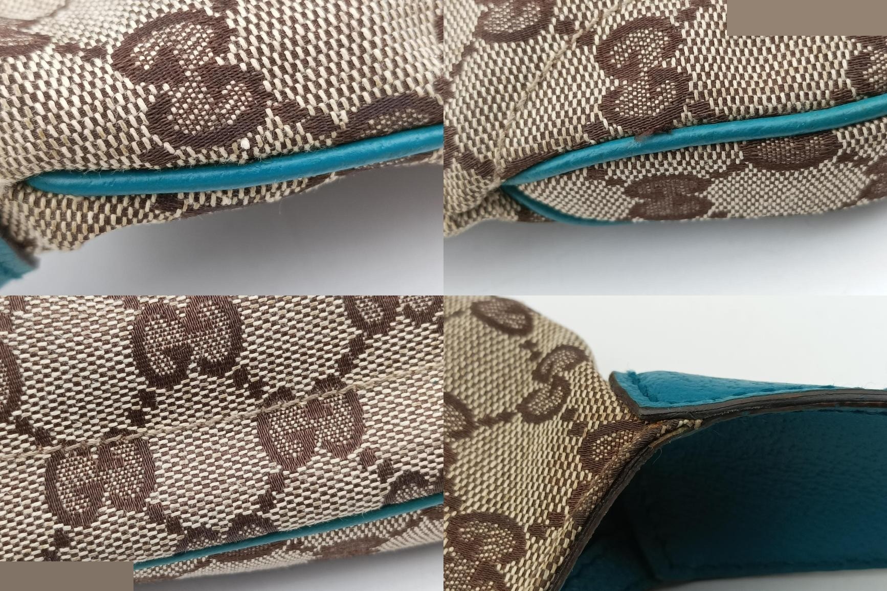 Jackie Canvas x Leather Khaki x Blue — view 10