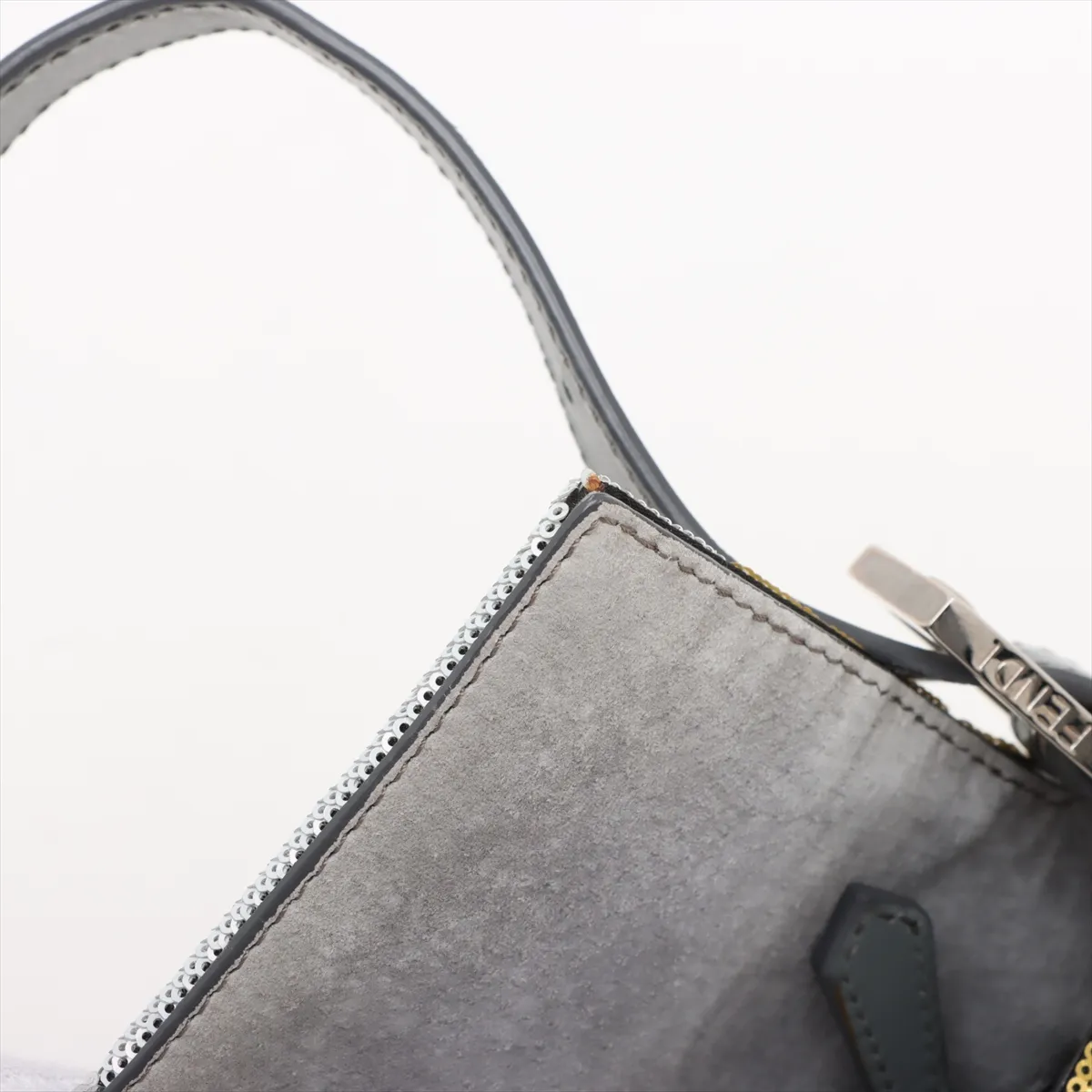 Mamma Bucket Sequin x Leather Shoulder Bag Multicolor 8BR600 with Mirror — view 11