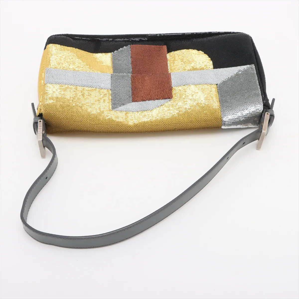 Mamma Bucket Sequin x Leather Shoulder Bag Multicolor 8BR600 with Mirror — view 5