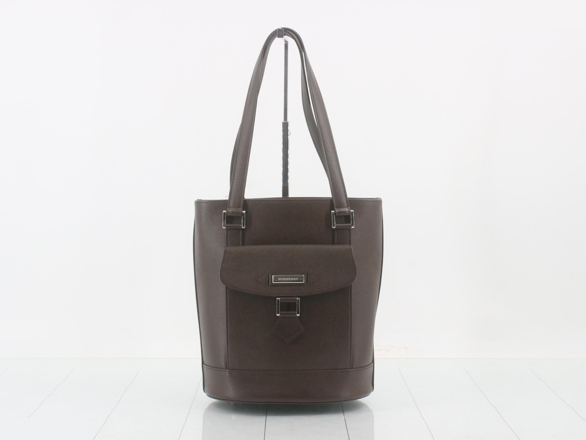 tote bag, leather, brown