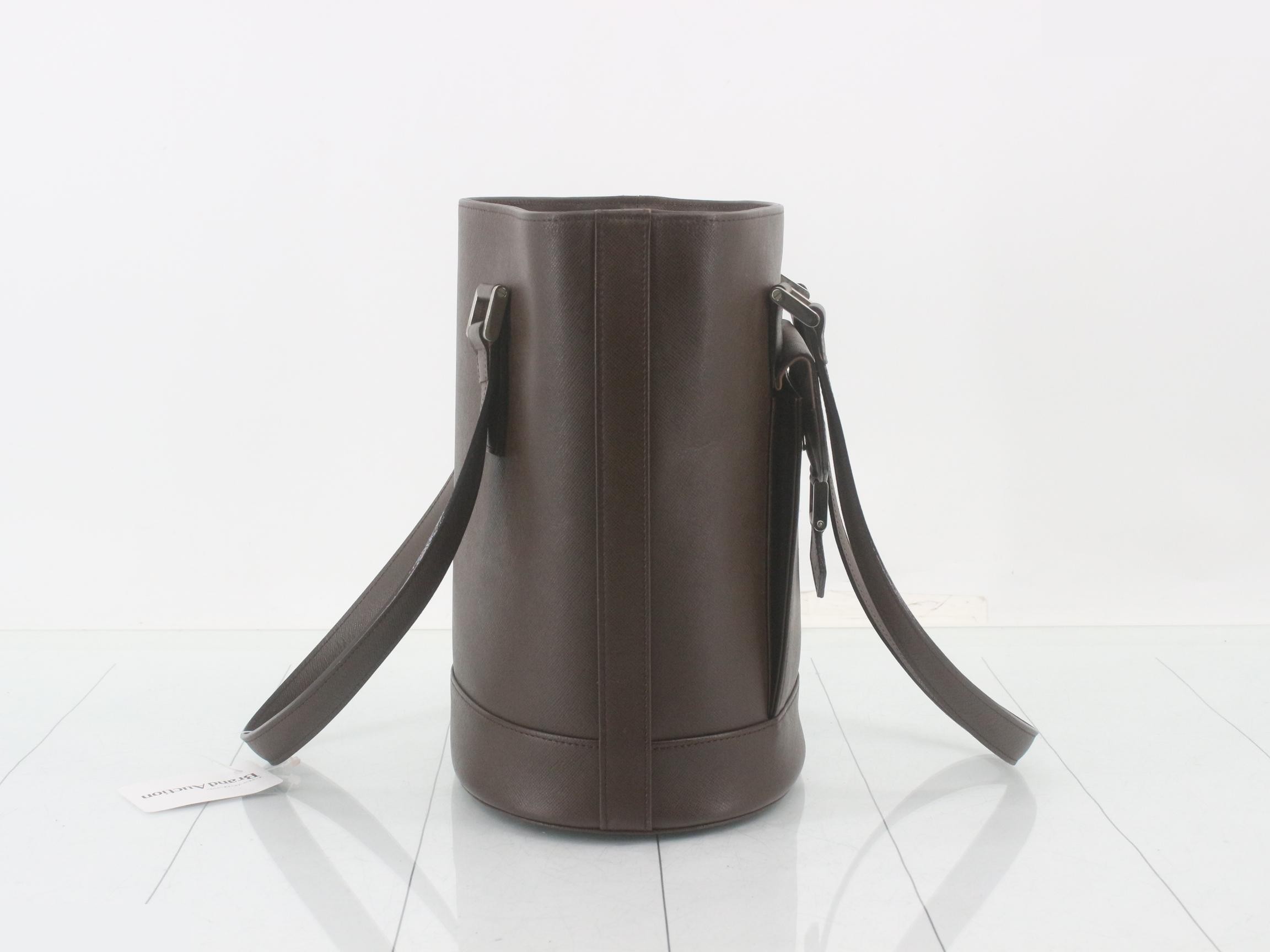 tote bag, leather, brown — view 4