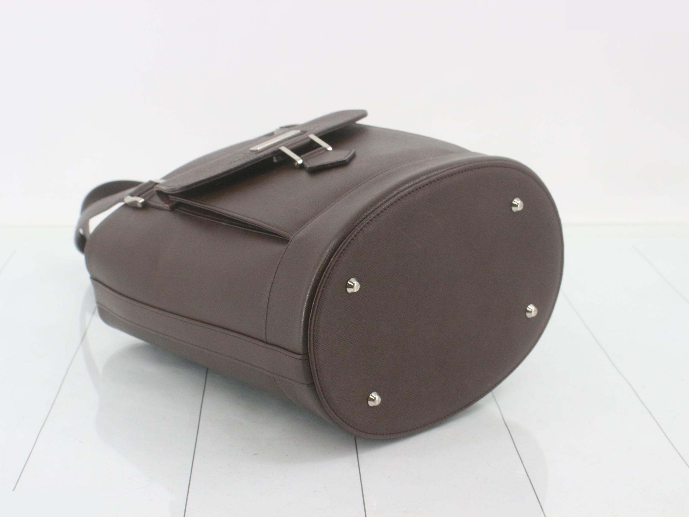 tote bag, leather, brown — view 5