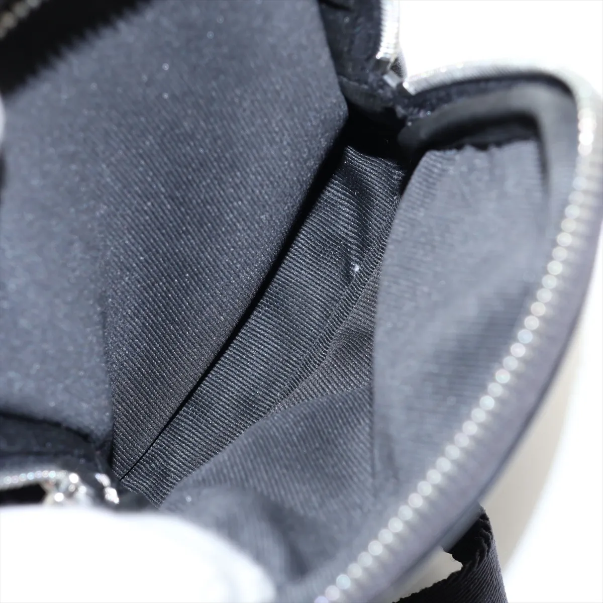 Flap Backpack Large Canvas x Leather Backpack/Rucksack Black with Initials — view 13