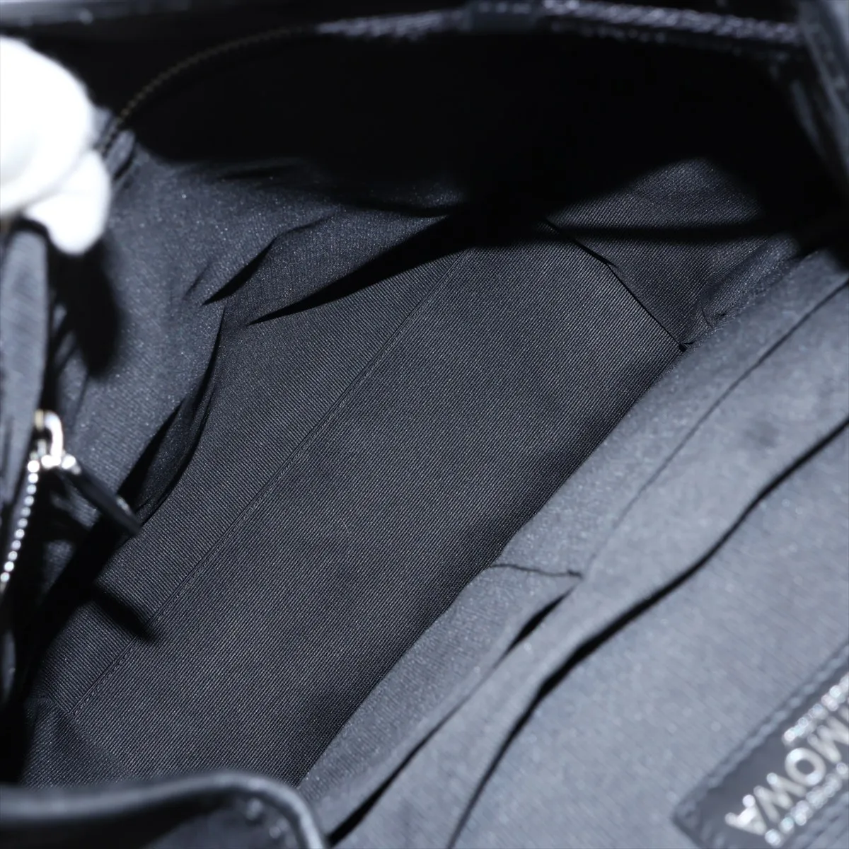 Flap Backpack Large Canvas x Leather Backpack/Rucksack Black with Initials — view 7