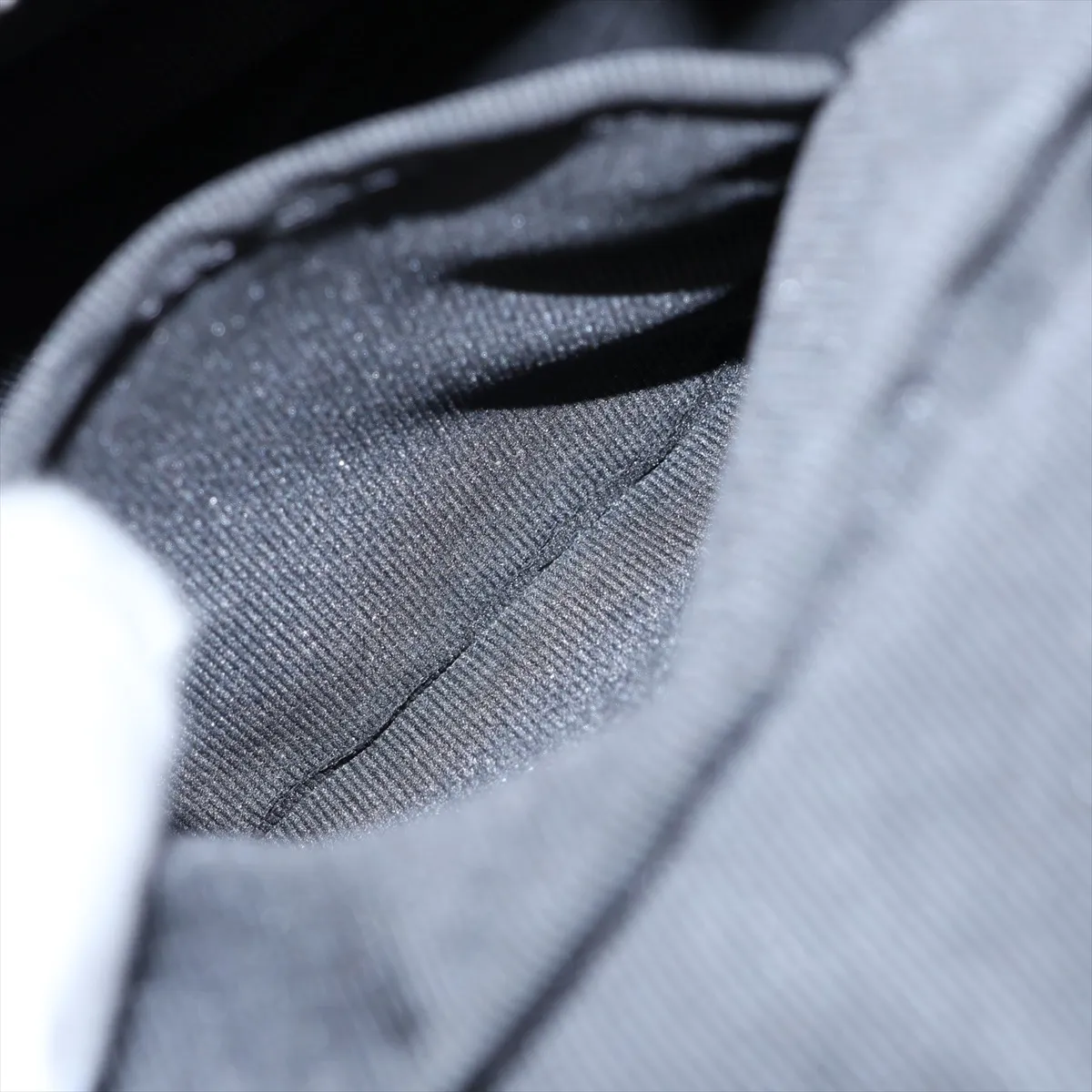 Flap Backpack Large Canvas x Leather Backpack/Rucksack Black with Initials — view 10