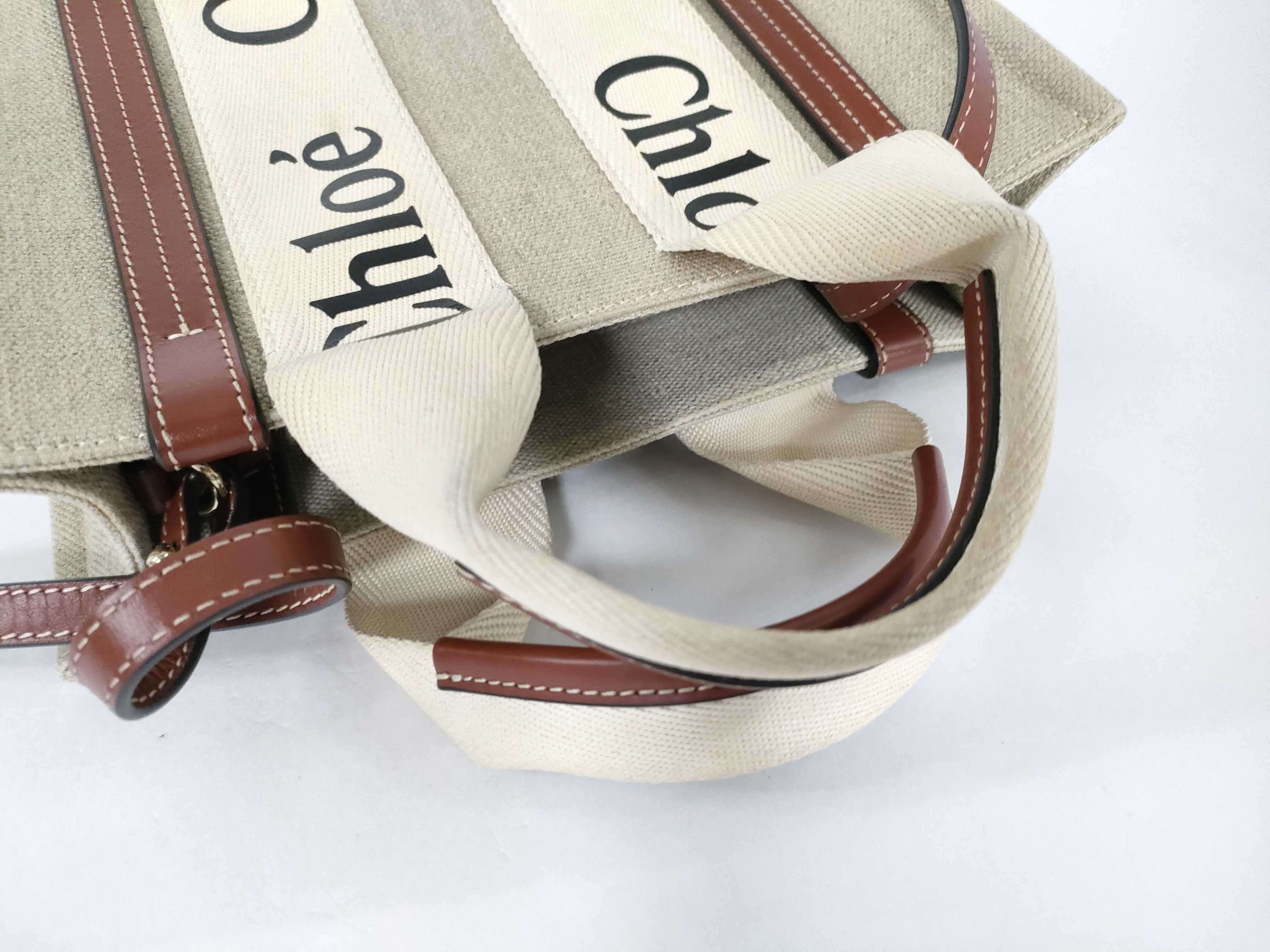 Woody Small Canvas x Leather 2-Way Handbag — view 3