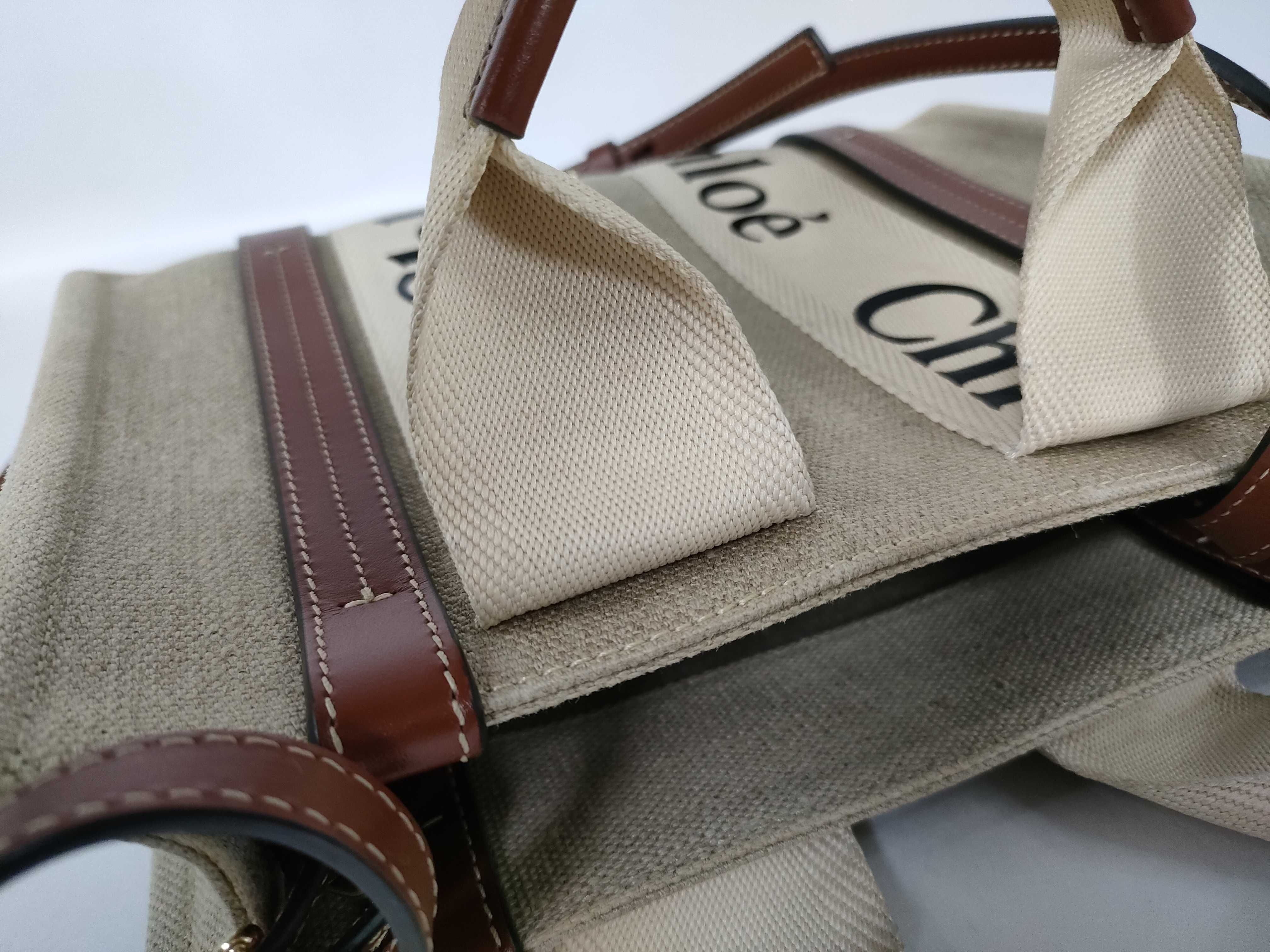 Woody Small Canvas x Leather 2-Way Handbag — view 5