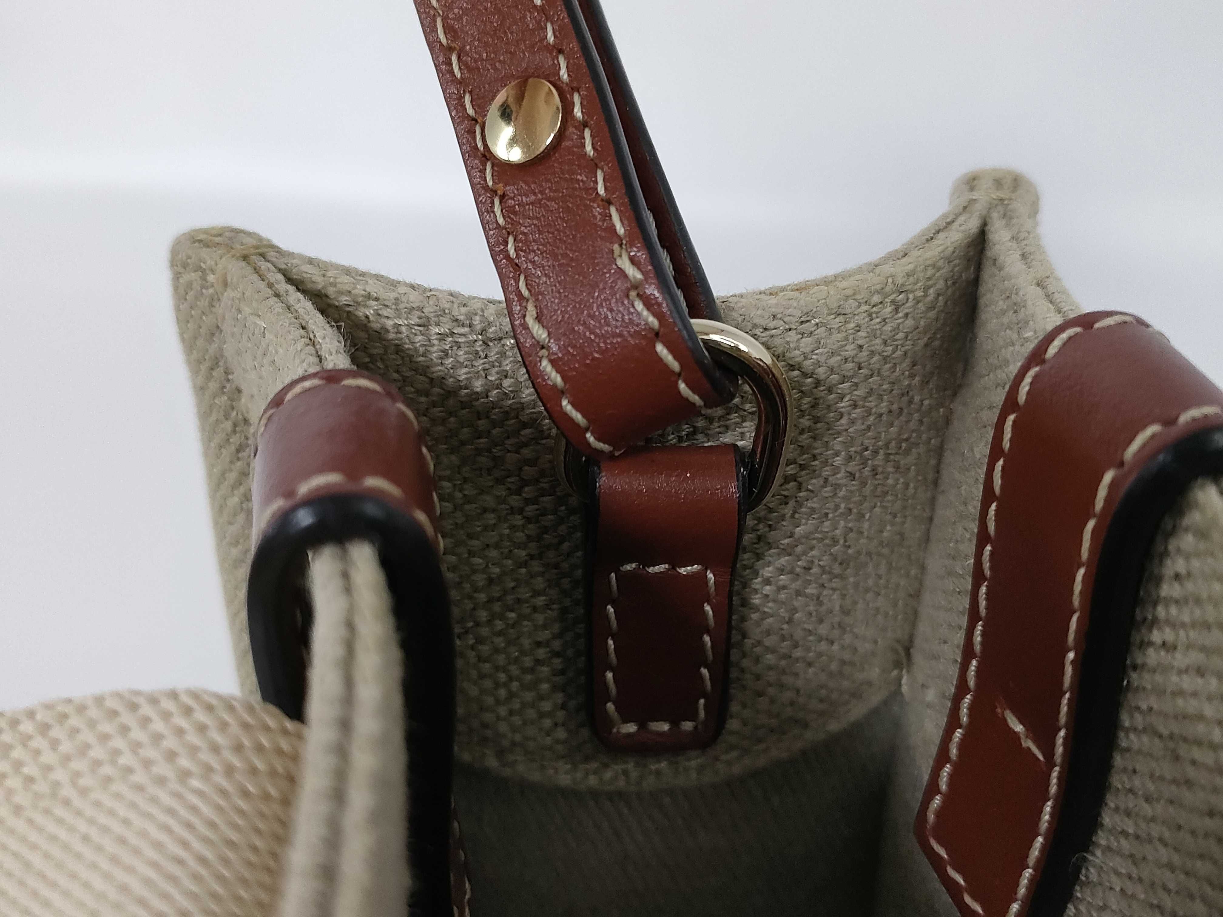 Woody Small Canvas x Leather 2-Way Handbag — view 7
