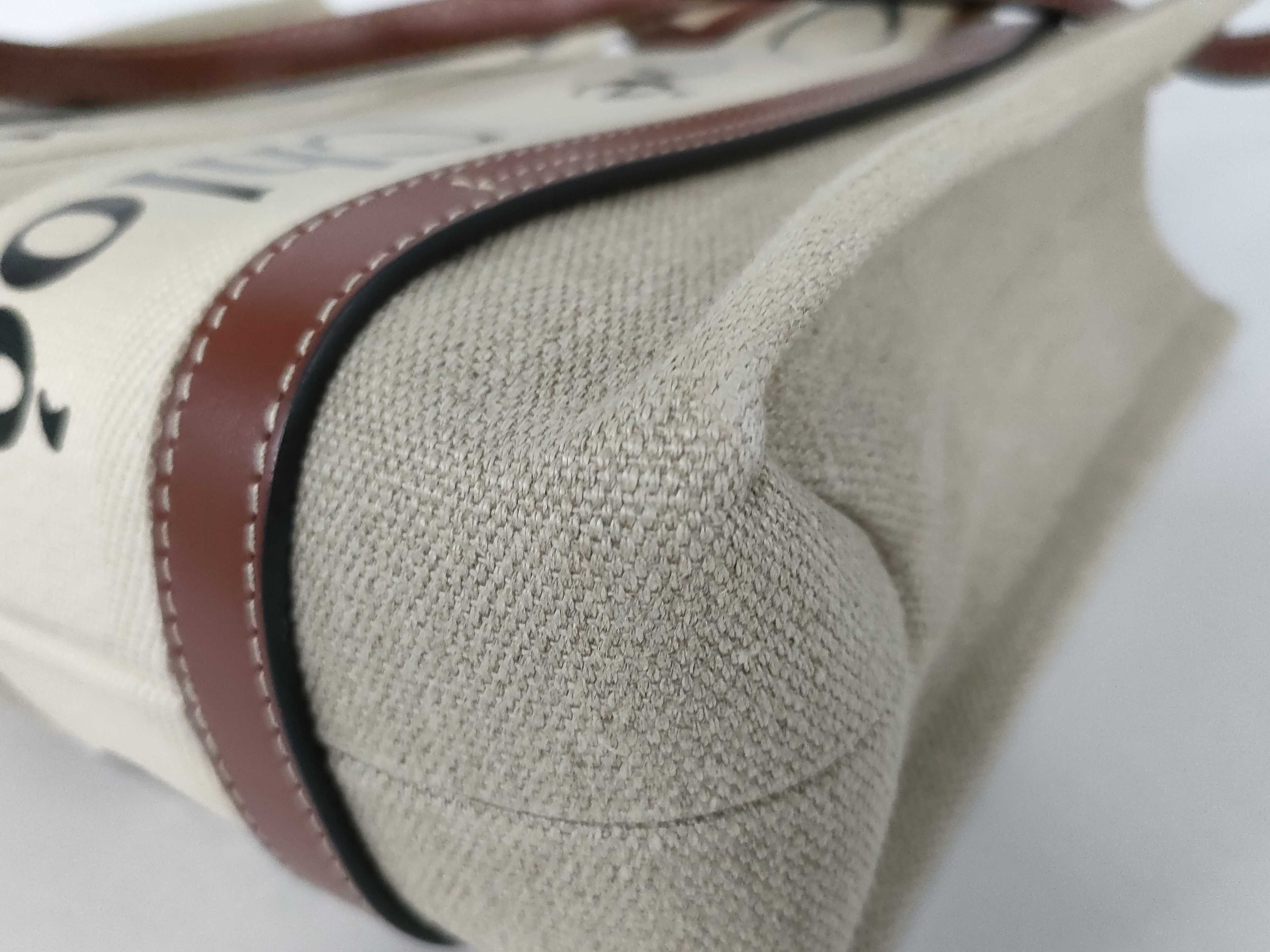 Woody Small Canvas x Leather 2-Way Handbag — view 8