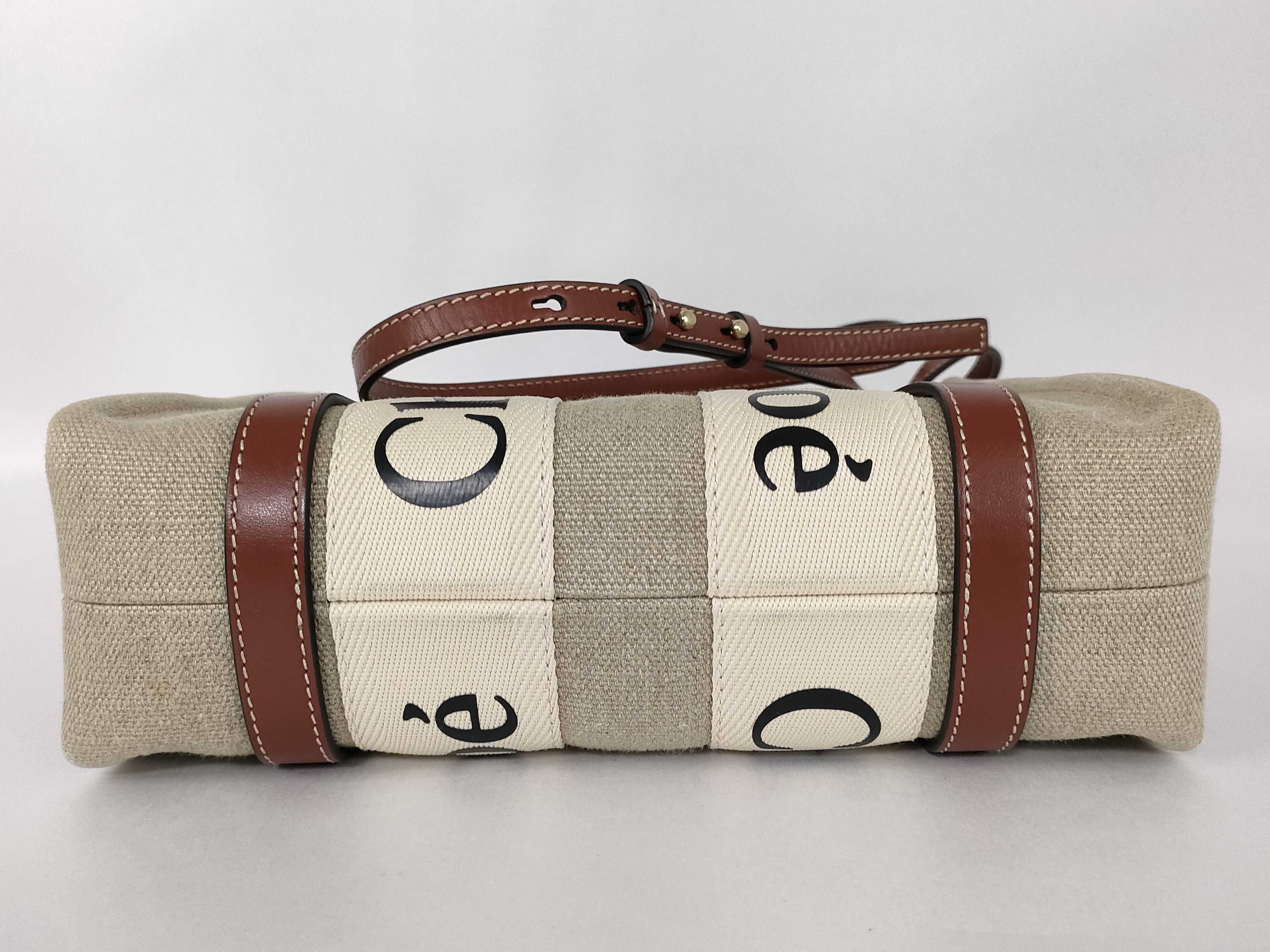 Woody Small Canvas x Leather 2-Way Handbag — view 9