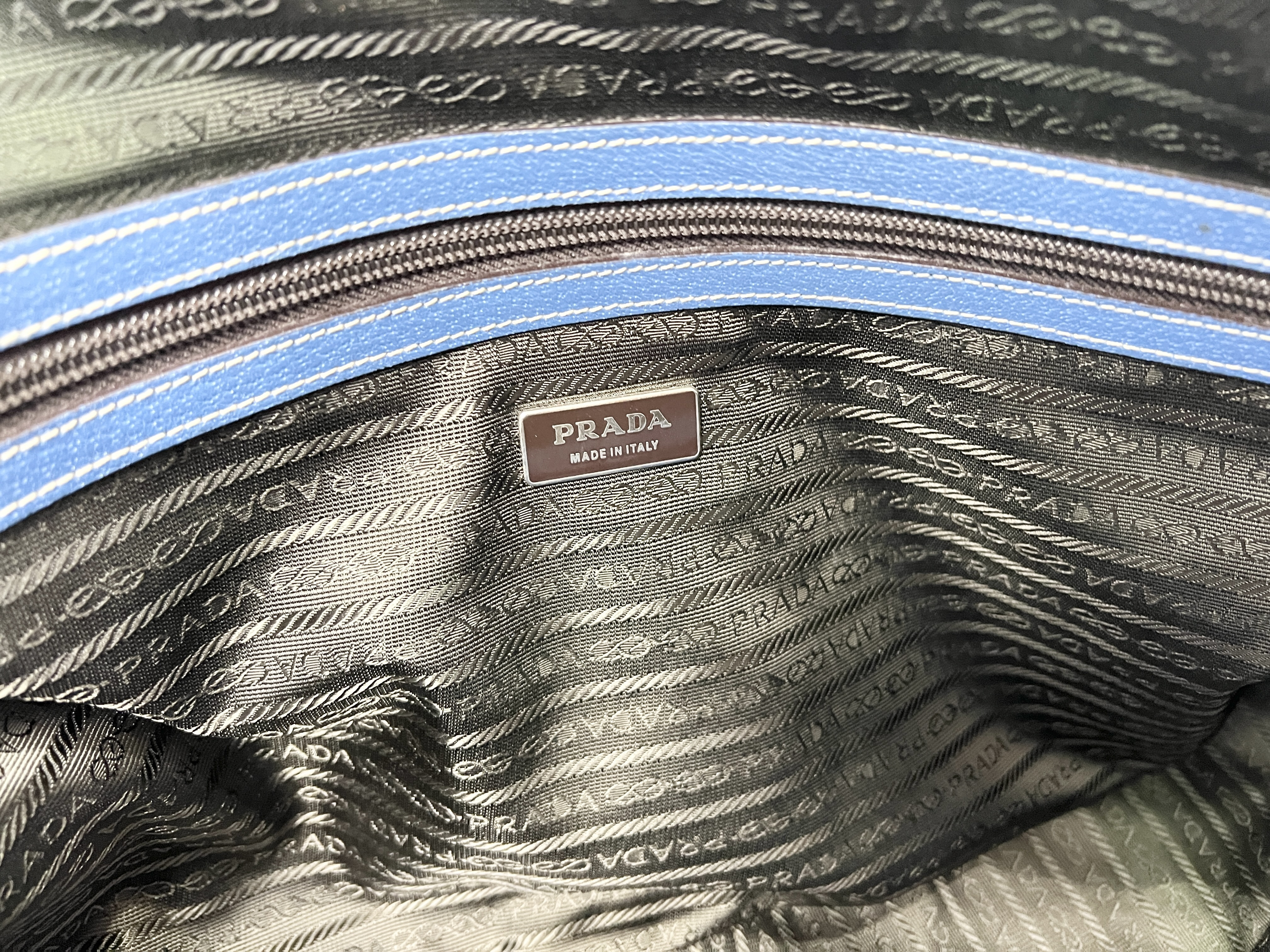 Triangle Logo Leather Boston Bag Briefcase Business Bag Handbag — view 6