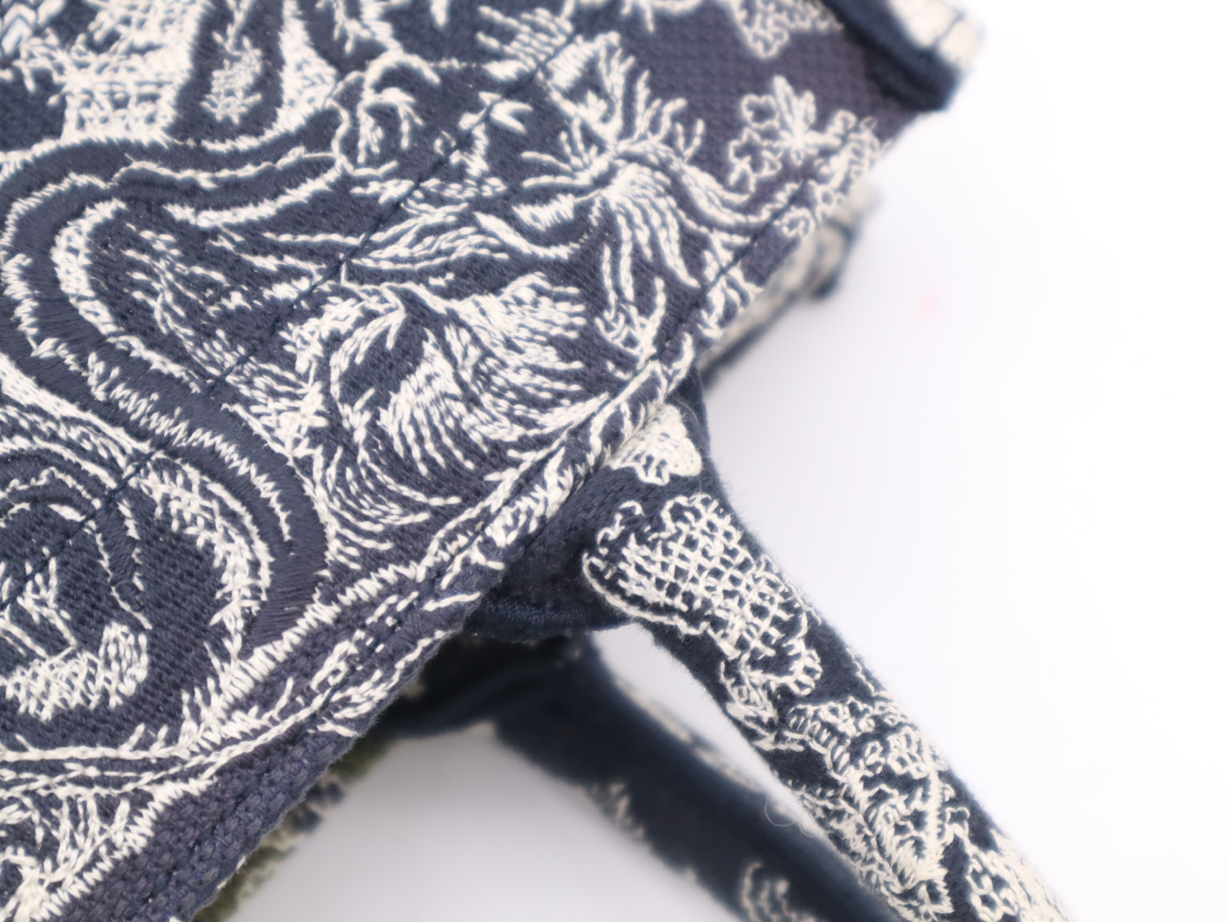 Canvas Book Tote Small Navy Blue White with Dust Bag Tote Bag — view 8