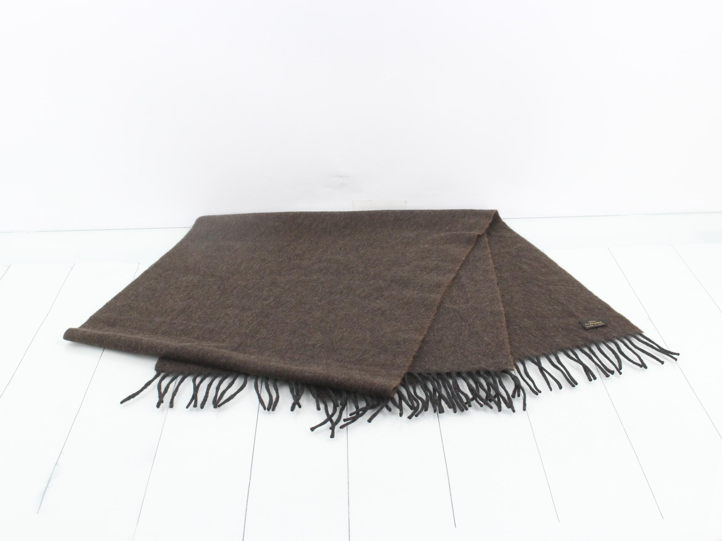 Cashmere scarf, dark brown. — view 3