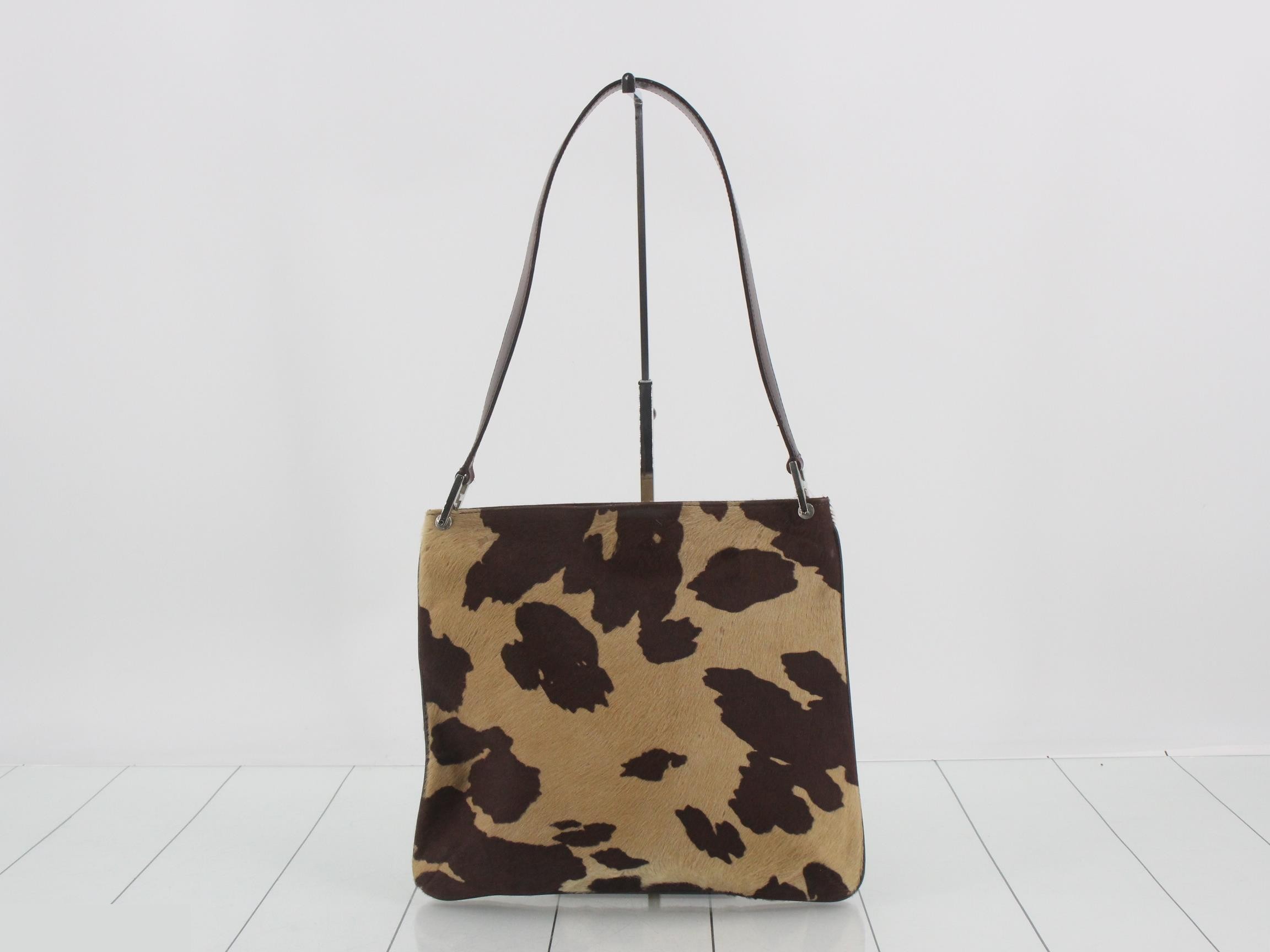 calfskin one-shoulder bag with FF hardware — view 2