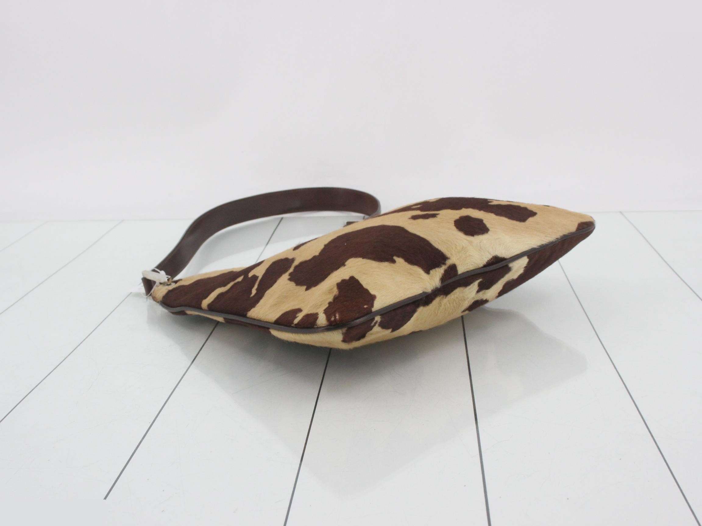 calfskin one-shoulder bag with FF hardware — view 5