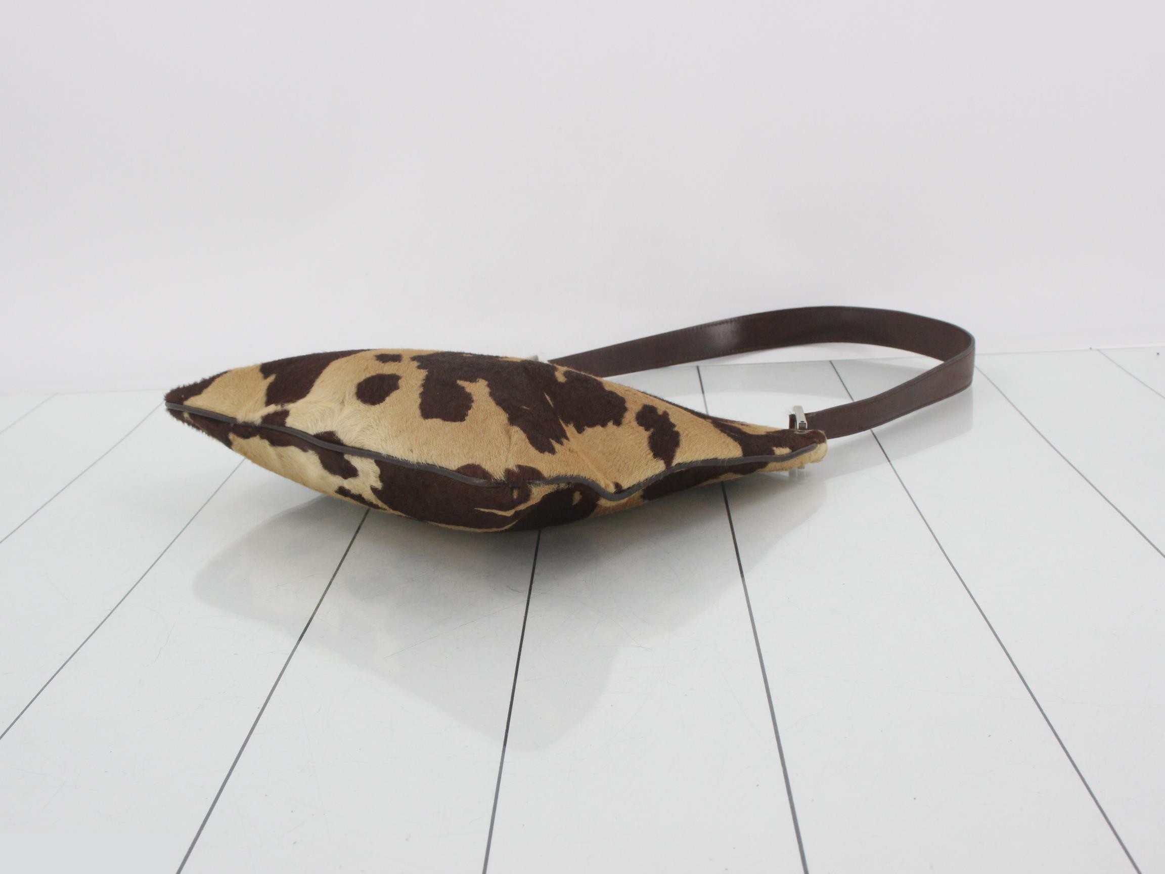 calfskin one-shoulder bag with FF hardware — view 6